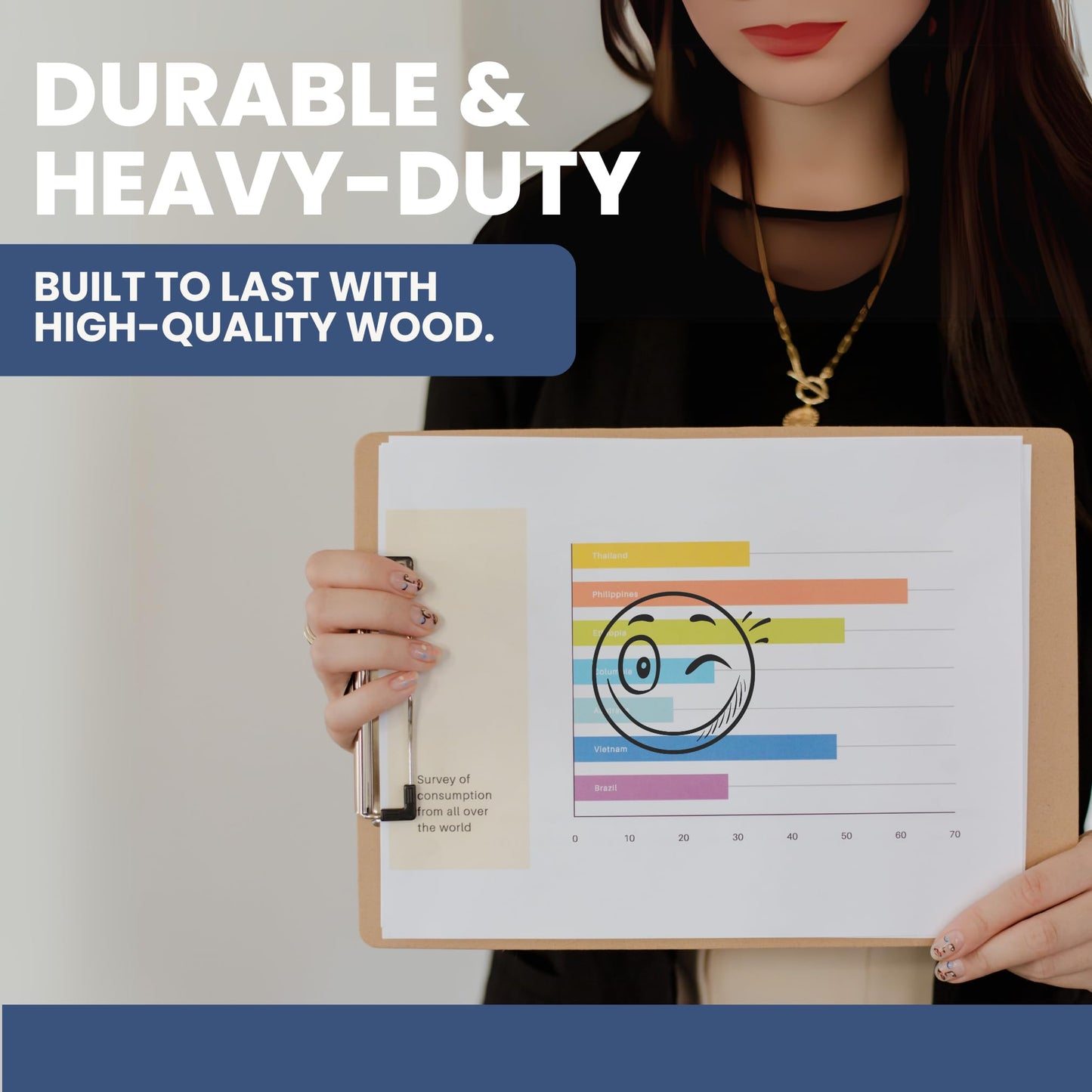 Clipboards 30 Pack Bulk, Clip Boards 8.5x11 Letter Size Hardboard Clipboard Set, Low Profile Clip, Hanging Loop, Holds 50 Sheets, Rounded Corners for Classroom, School, Field Use - Performore