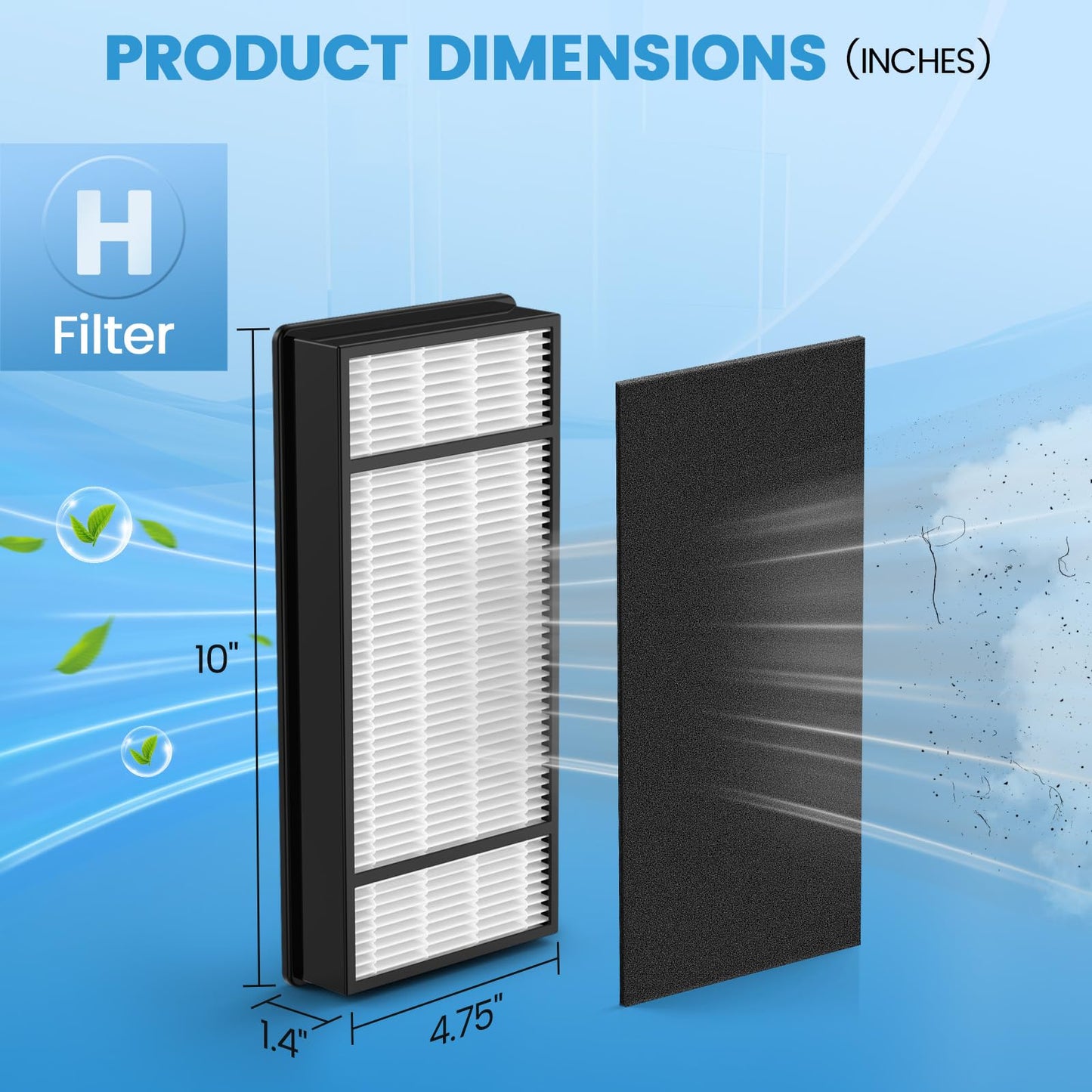 HRF-H1 Replacement Filter Compatible with Honeywell H, 4 HEPA + 8 Carbon Filters H Compatible with Honeywell HRF-H1 HRF-H2 Fits Model HPA050, HPA150, HPA060, HPA160, HHT055, HHT155 Series