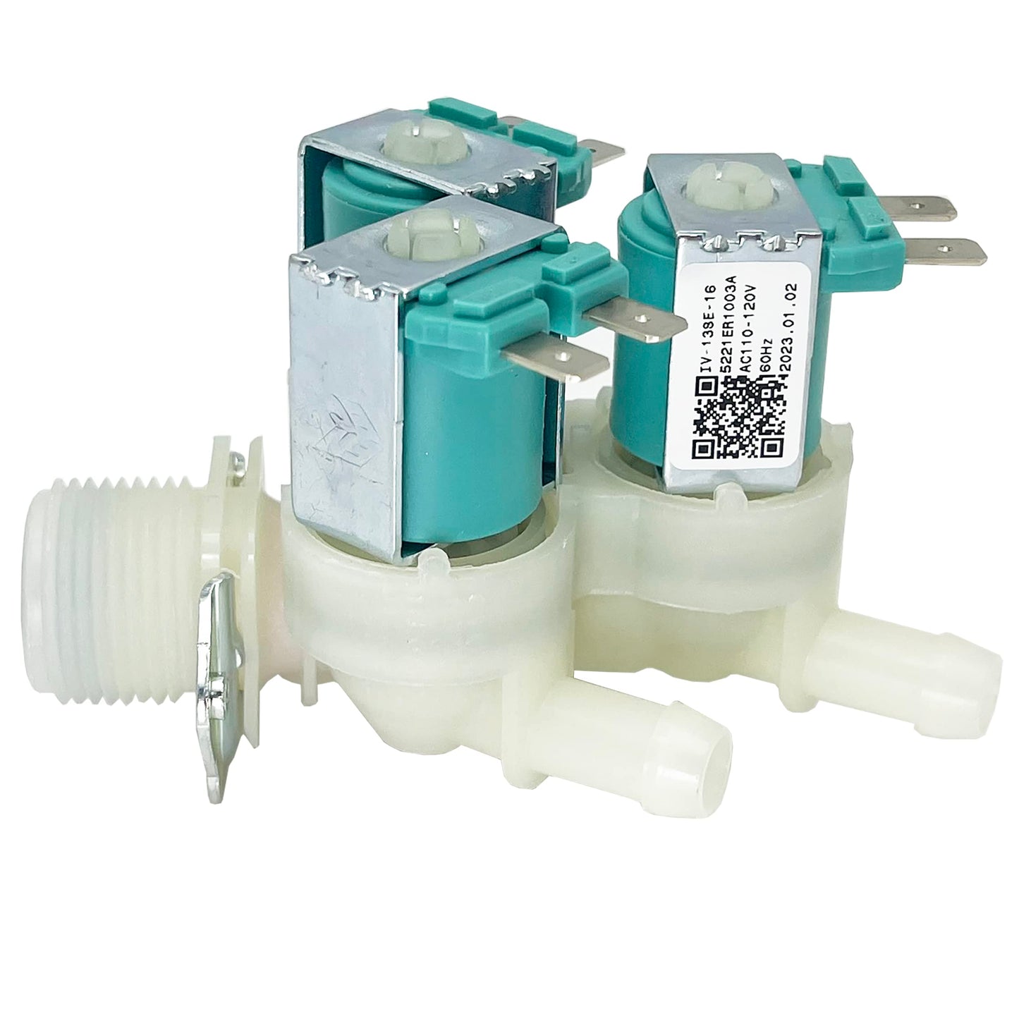 Washer Water Inlet Valve 5221ER1003A&5220FR2006H set Package for LG WM5000HWA WM9000HVA WM9000HWA WM3670HWA WM2677HWM WM3050CW WM2077CW WM2016CW/00 WM3570HVA/01 WM3370HWA/00 WM2233HW/00 WM2140CW