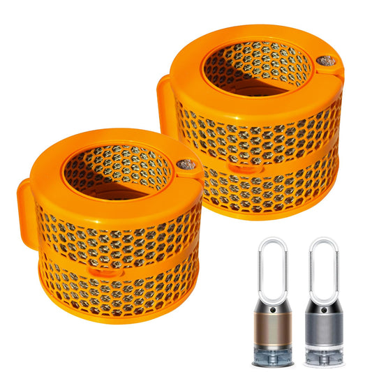 2 Pack 2-IN-1 Replacement Carbon Fiber Evaporator Filter Compatible for Dyson PH01 PH02 PH03 PH04 PH3A Models Humidify+Cool Air Purifiers, Orange