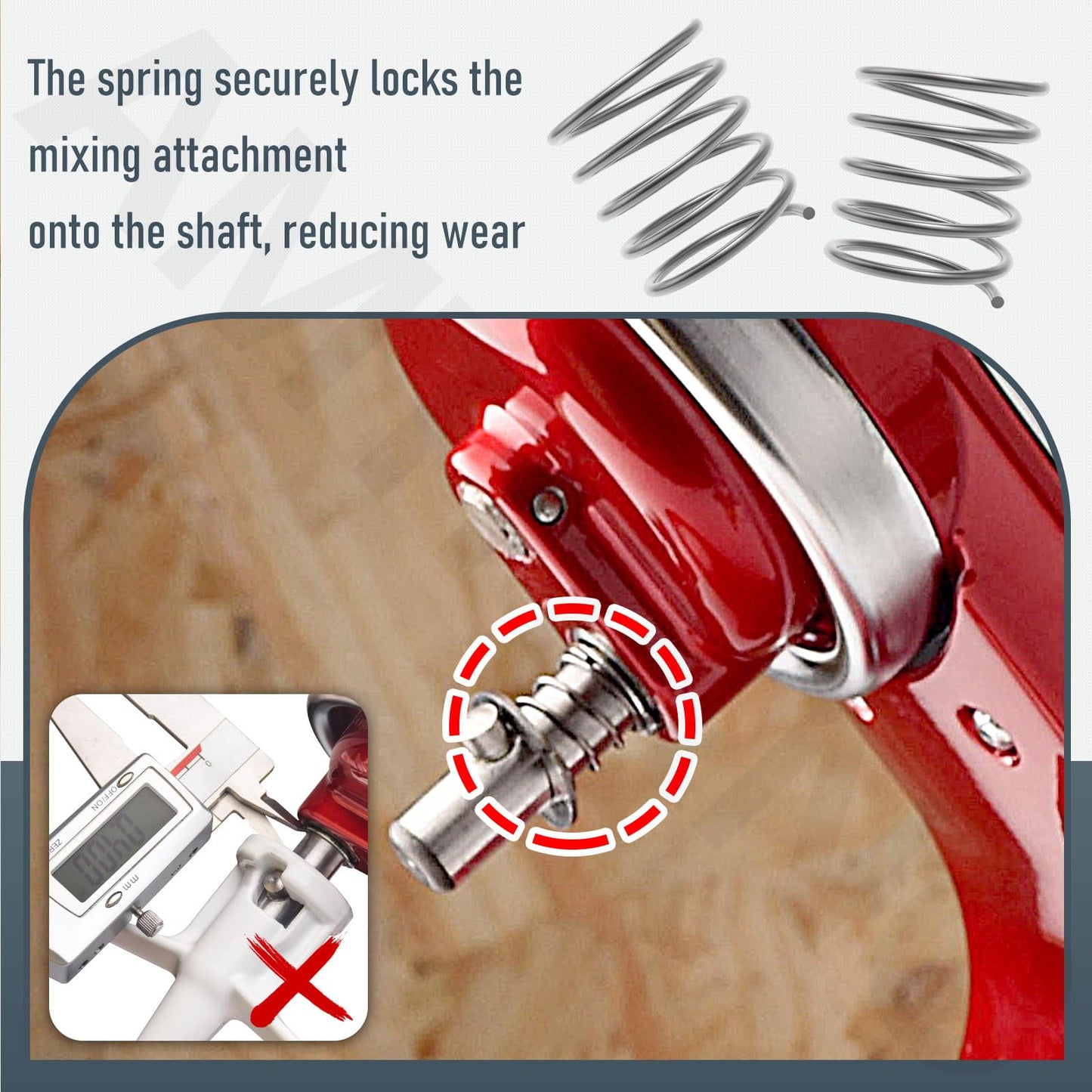 Worm Gear Kit for KitchenAid/Whirl-pool 5QT & 6QT Stand Mixer, Replaces 9706529 9709511 9703337 9709231, Contain 4 Oz Food Grade Grease, Mixer Attachment Holders, Pasta Attachment Shear Shaft Coupler