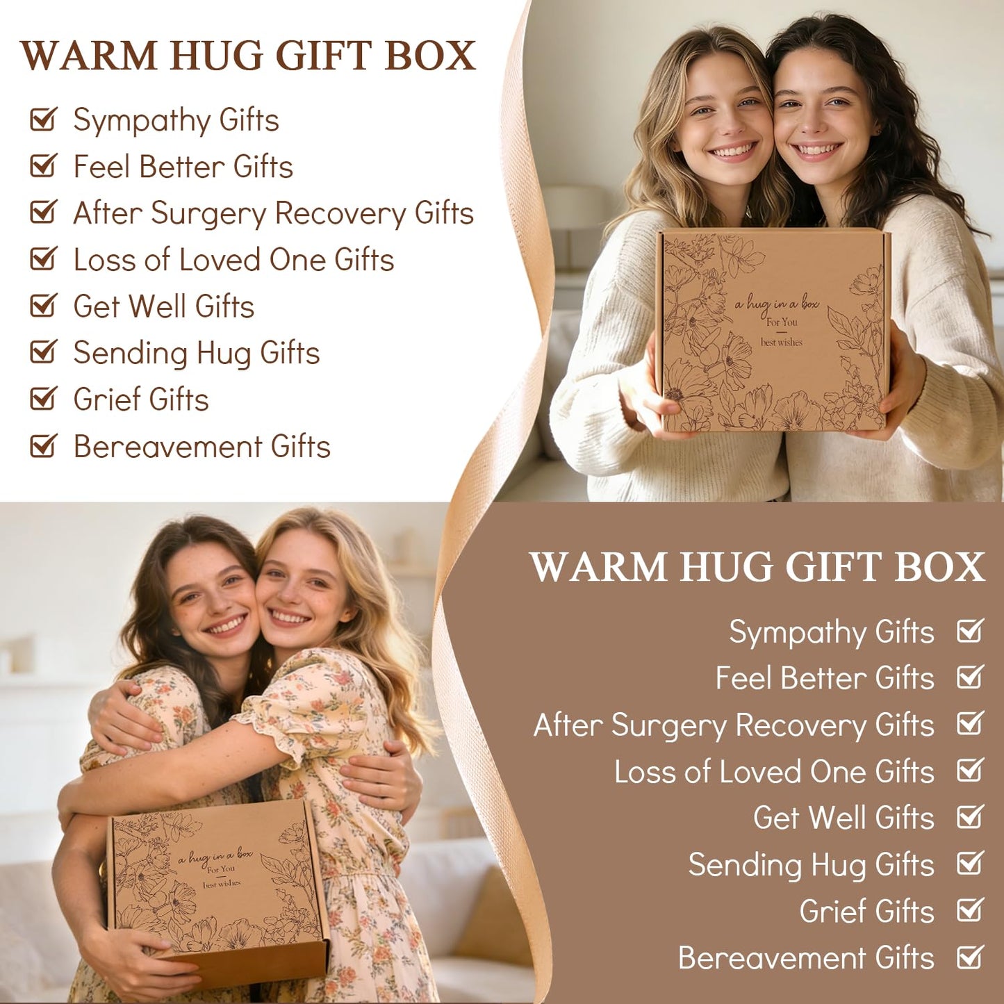 Mothers Day Birthday Gifts for Women, Self Care Gifts Get Well Soon Gift Baskets for Women, Spa Care Package After Surgery Inspirational Thinking of You Sympathy Gifts for Mom Her Wife Sister Friend