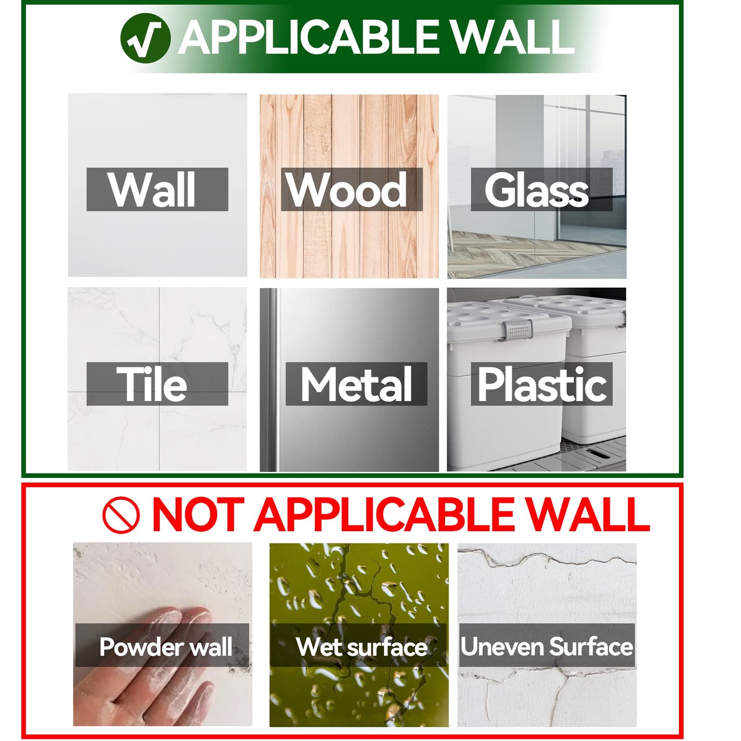 RÉΑLWÁY 8.5" x 11" Acrylic Sign Holder Wall Mount, Acrylic Wall Sign Holder With Tape,Clear Plexiglass Self-adhesive Plastic Display Frame, Door/Window Sign Holder 12 pack No Drilling