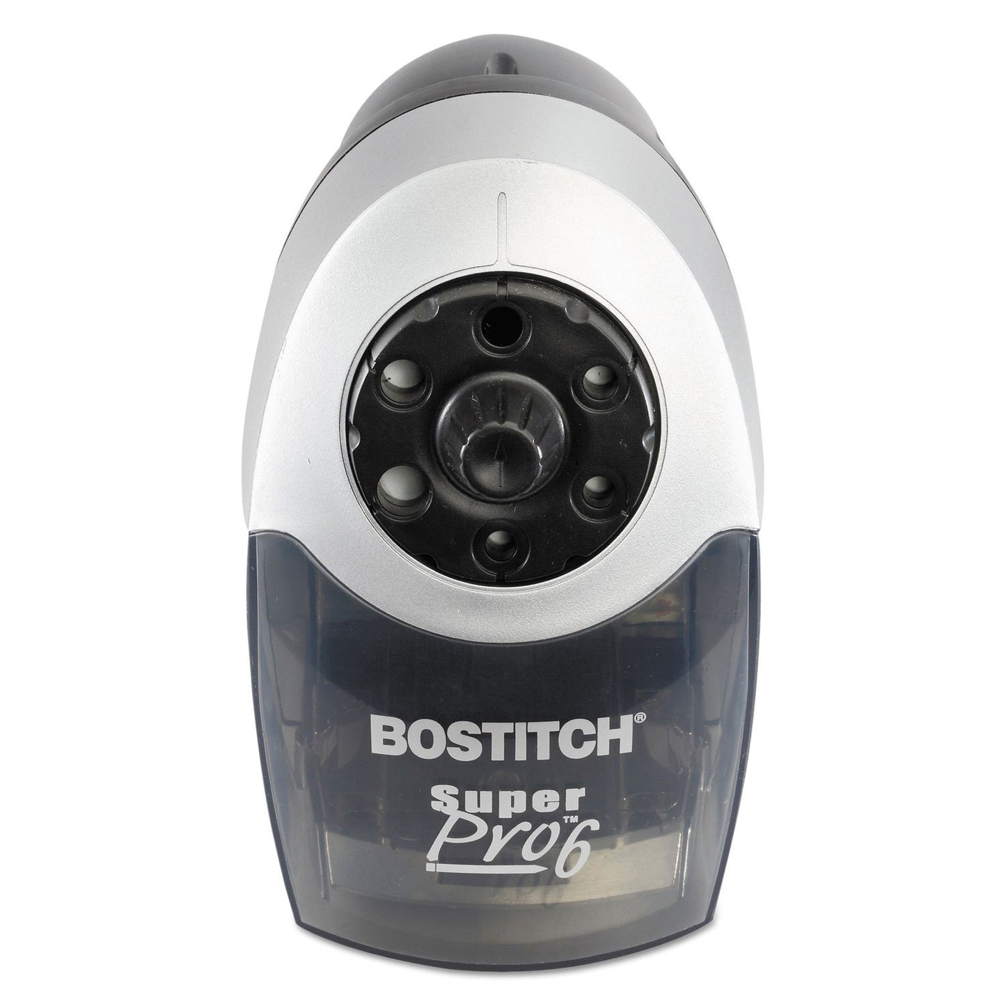 Bostitch Office SuperPro6 Electric Pencil Sharpener, Heavy Duty Commercial with 6 Holes and Industrial Motor, Grey