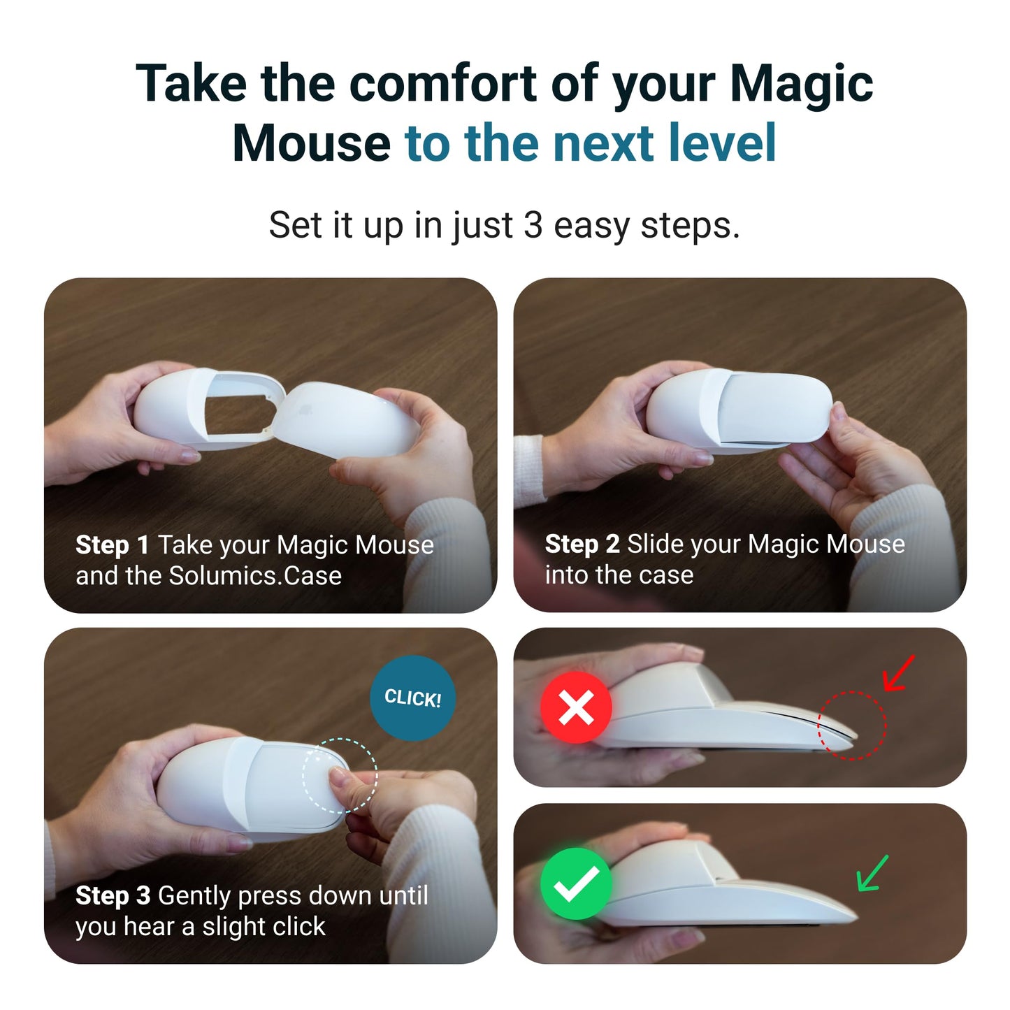 Magic Mouse Case for Better Hand Position | Better Magic Mouse Grip for More Control | Ergonomic Support | iMac Accessory | Works with Any Version