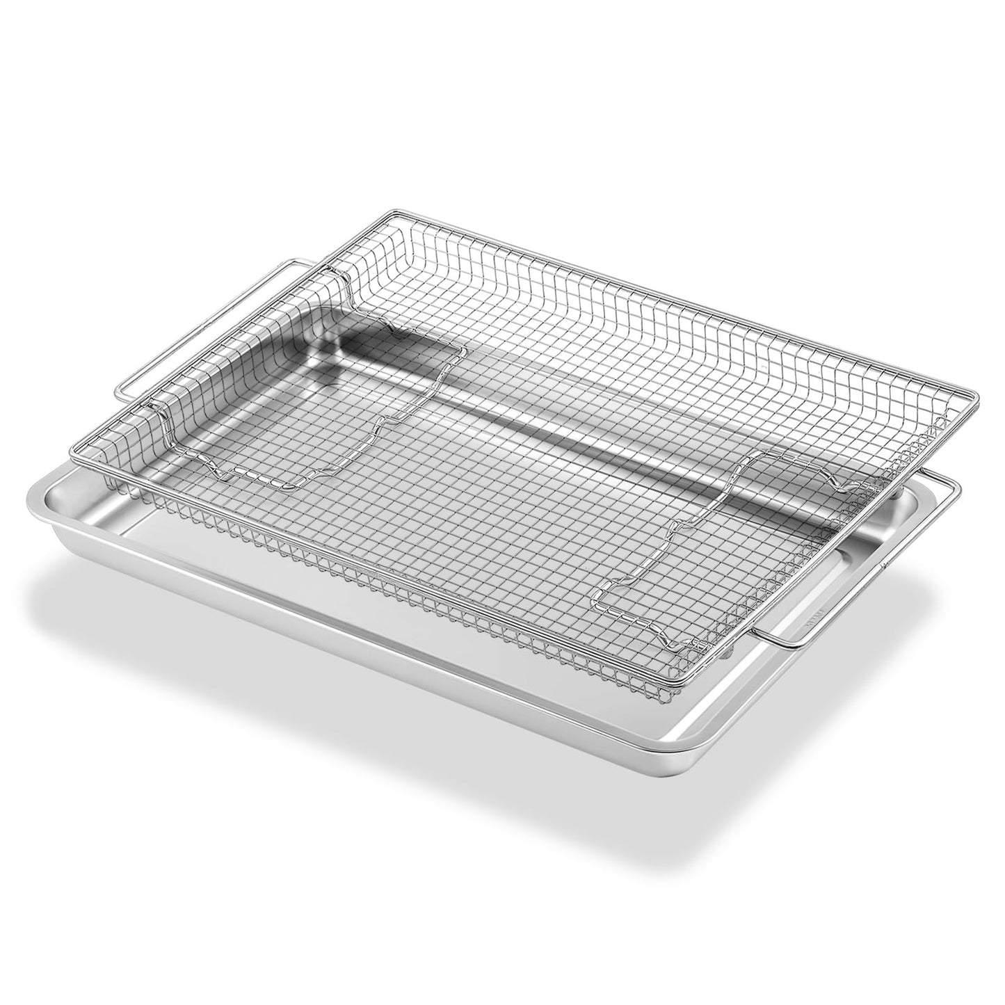 Upgraded Air Fryer Tray Replacement Parts for Samsung GE Oven Parts 304 Stainless Steel Air Fryer Basket NX-AA5000RS Air Fryer Rack 20.4 x 13.4 IN Air Fryer Tray Pan Samsung 30" Range Oven Rack