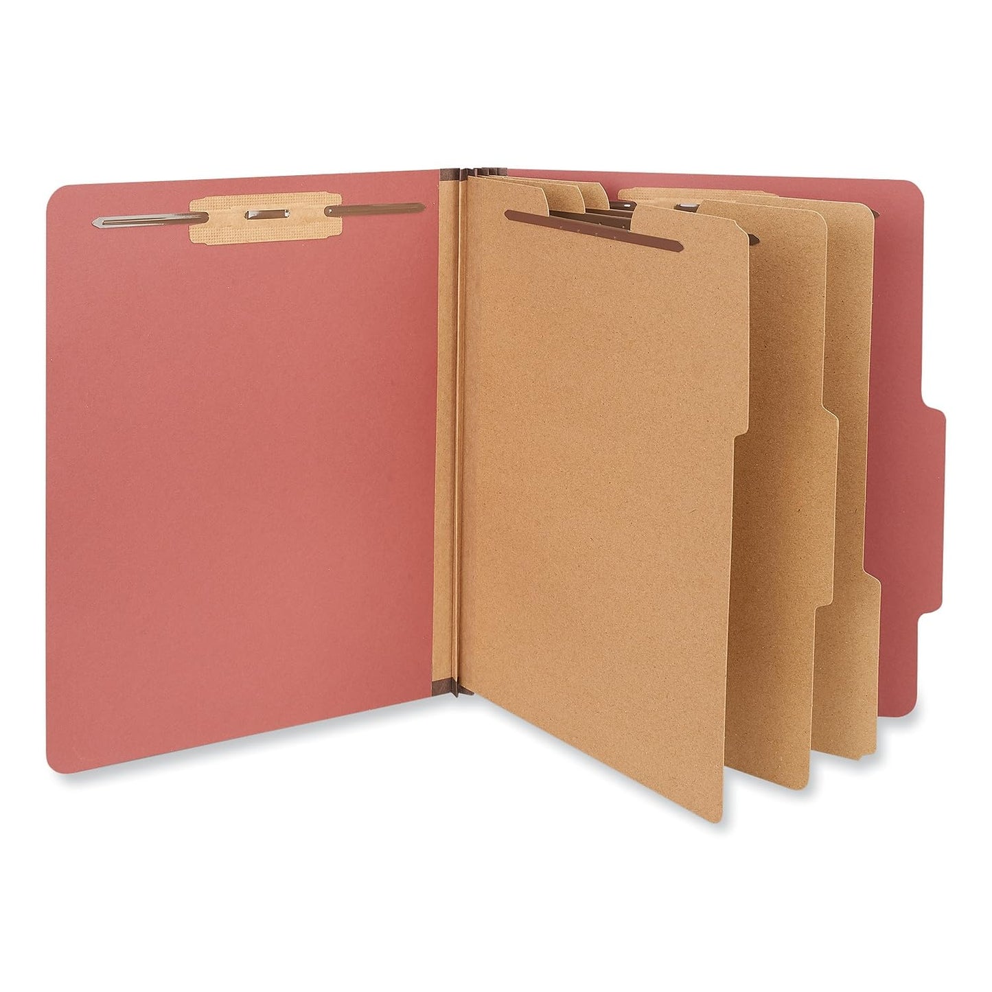Universal 10290 Pressboard Classification Folder, Letter, Eight-Section, Red (Box of 10)