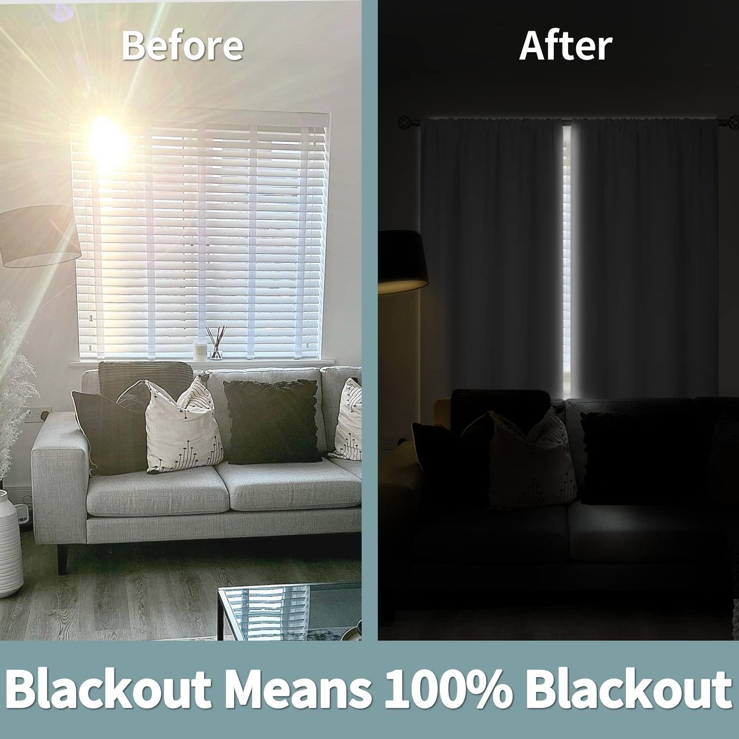 BGment White Blackout Curtains for Bedroom 63 Inch Long - Thermal Insulated Black Out Curtains Room Darkening Soundproof Rod Pocket Window Curtains for Living Room, Each Drape Panel 52 Inch Wide
