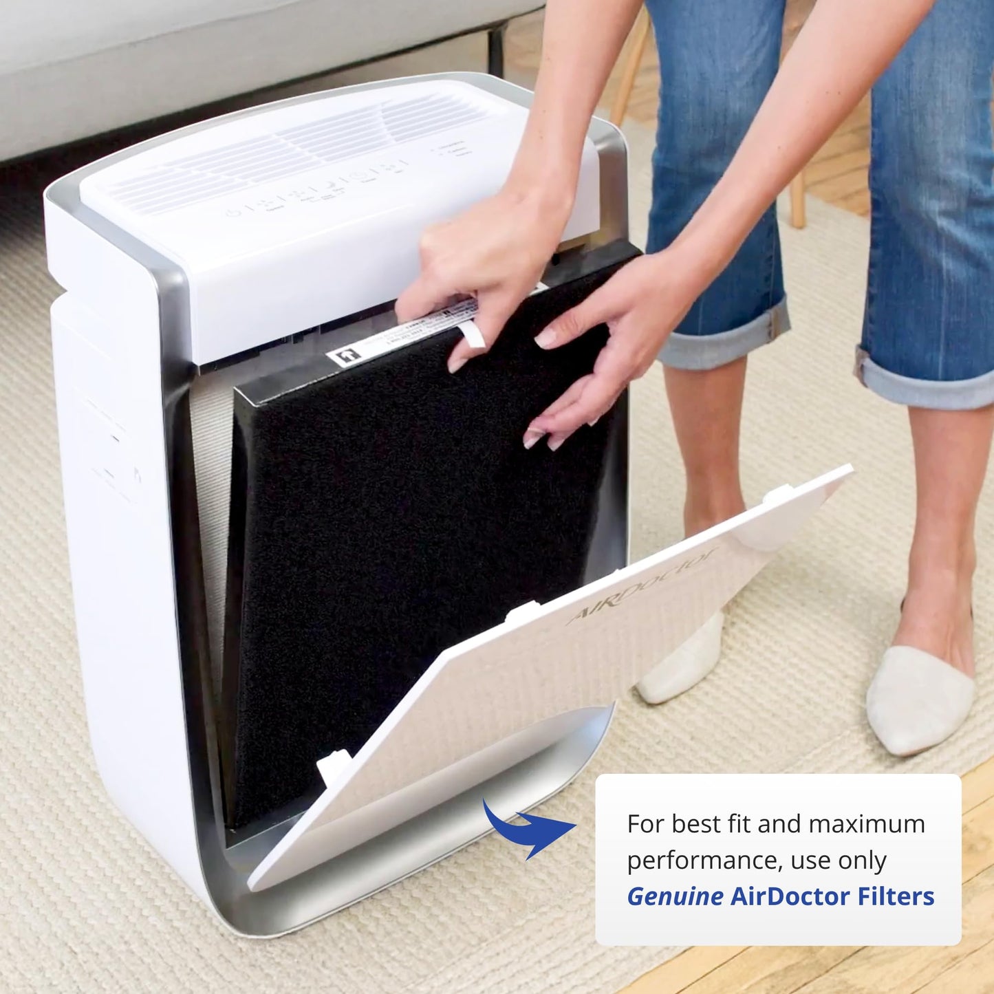 Genuine AirDoctor AD2000 Replacement Filter. Includes 1 Premium Activated Carbon/VOC with 1 Pre-Filter attached. Guaranteed Quality & Performance. Removes Smoke & Gases