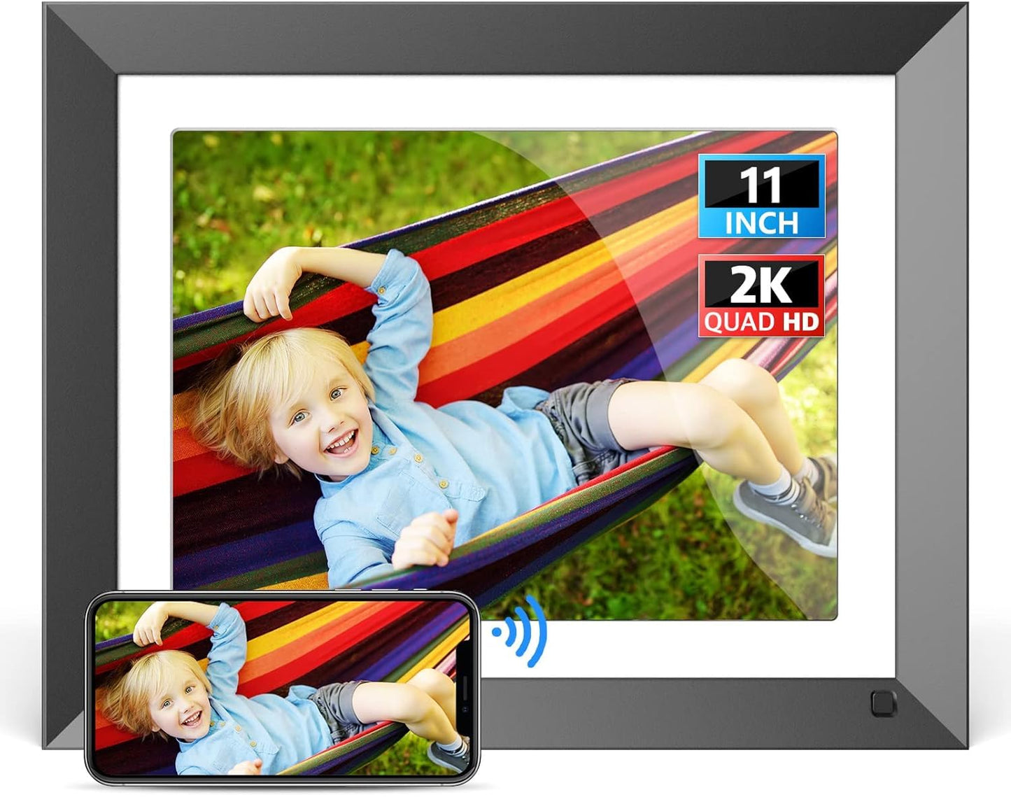 11-inch Smart Picture Frame Digital Calendar - 1600 * 2176 IPS Screen Display, Smart Family Calendar, Motion Sensor, Share Photo Video via App Email, Gifts for Mom Dad