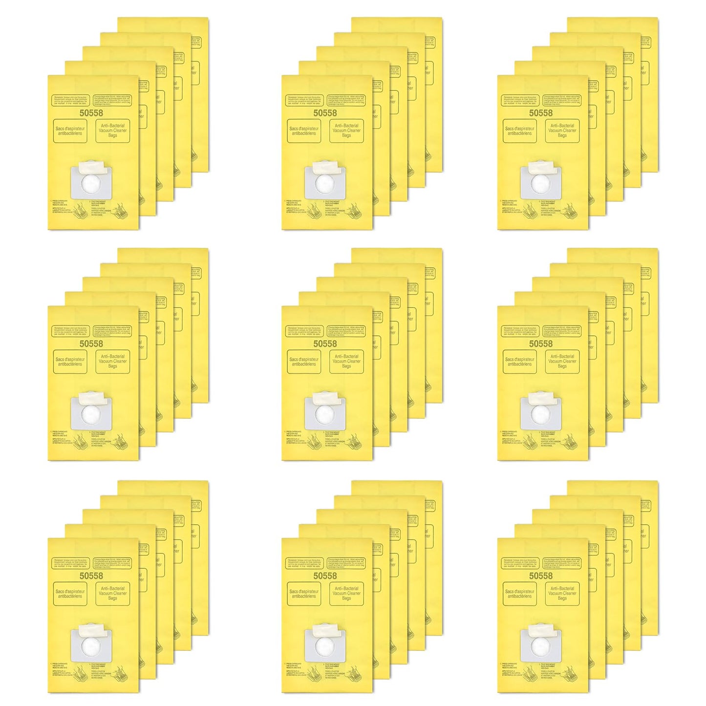 50558 Canister Vacuum Bags Replacement for Kenmore Canister Type C/Q 5055, 50555, 50557, 50558 and Pana·sonic Type C-5, C-18, 200 Series, 400 Series, 600 Series, 800 Seires Vacuum - 45 Pack