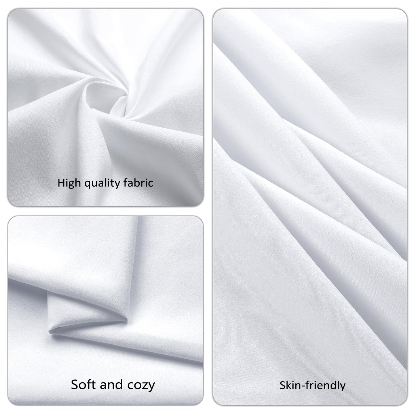 pepmily 8 Pack White Table Cloth 60x126 Inch Rectangle Tablecloths for 8 Foot Rectangle Tables, Wrinkle Resistant Washable Polyester Fabric Rectangular Table Cover for Dining Banquet Wedding Party