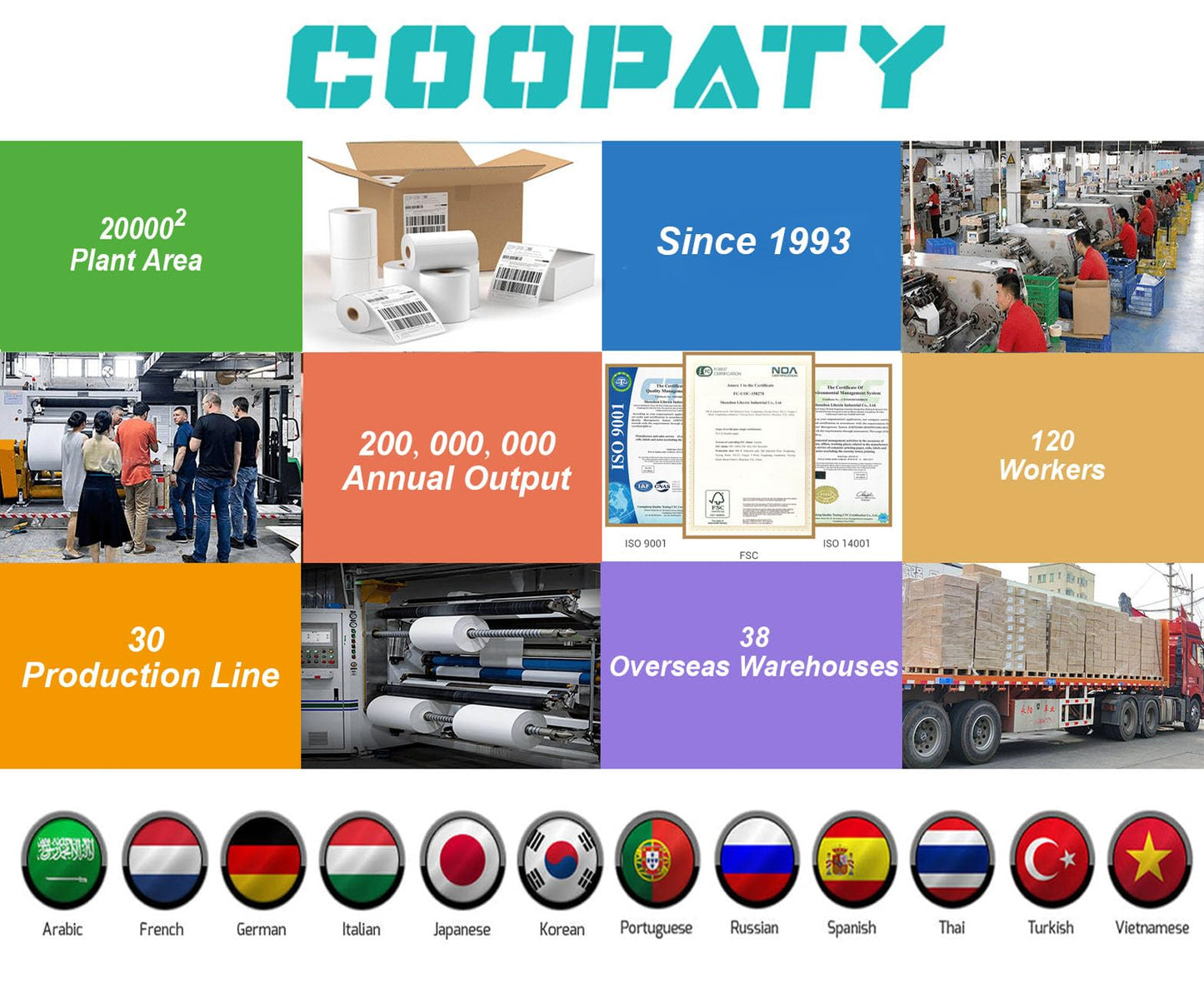 Coopaty Half Sheet Shipping Labels 8.5" x 5.5" Sticker Labels for Laser & Ink Jet Printers, 2 Per Page Self Adhesive Mailing Labels for Packages (500 Sheets, 1000 Labels)