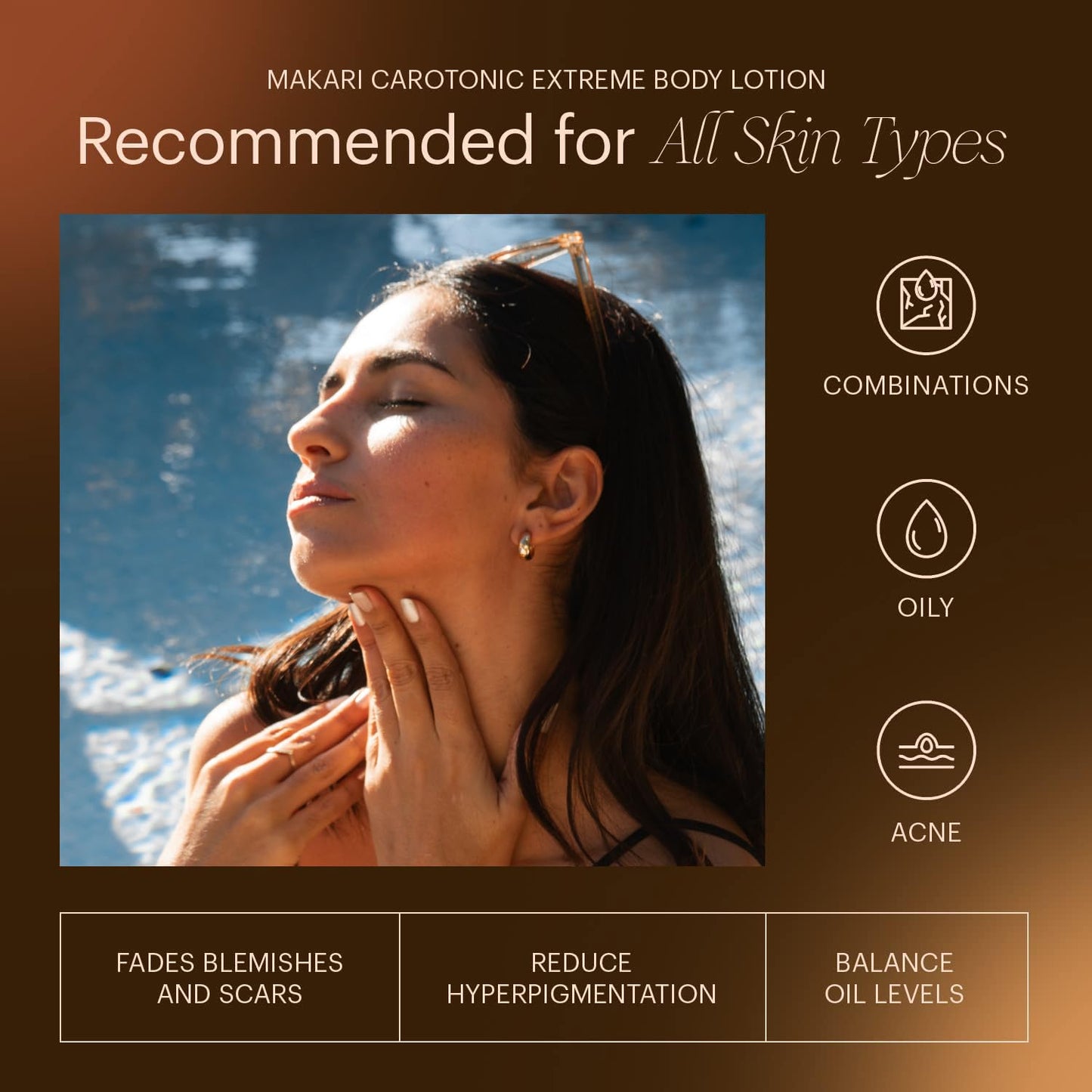 MAKARI Carotonic Extreme Body Lotion (17.6 oz) | Fights Excess Oil Production | Helps Fade Body Scars and Marks | Skin Brightening Formula | Helps Resist Aging and Promotes Healthy Radiance