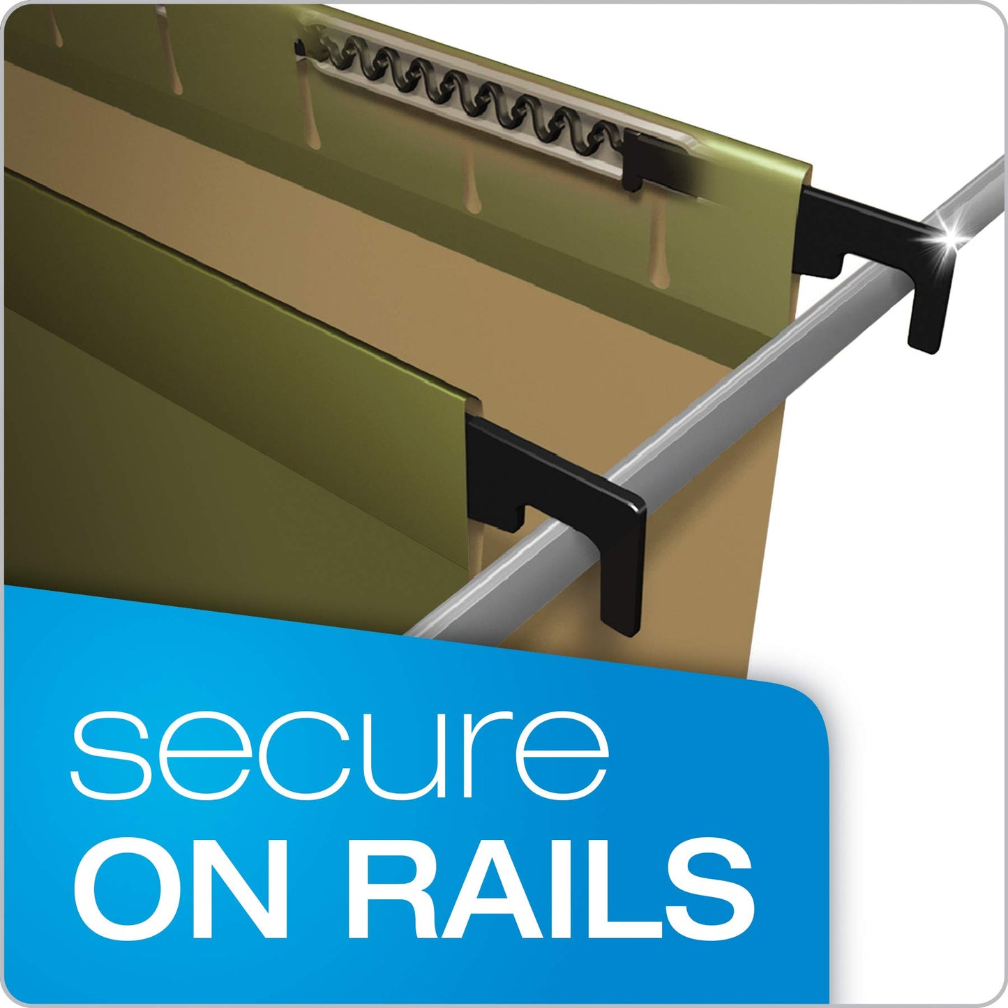Pendaflex SureHook Reinforced Extra Capacity Hanging Folders, Legal Size, Standard Green, 1/5 Cut, 20/BX (6153x2)