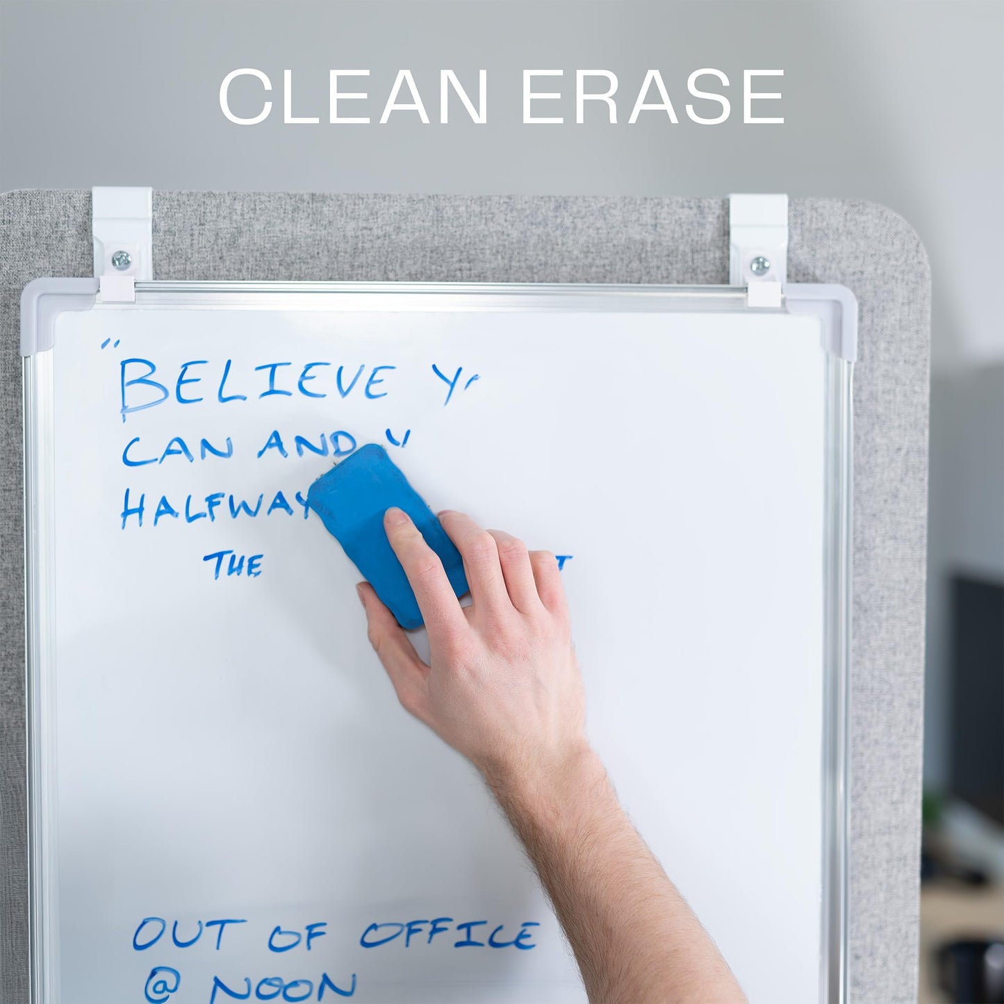VIVO 24 x 20 inch Whiteboard with Metal Hook Mounting System for Door and Cubicle Wall Hanging, Dry Erase Board for Dorm, Home, or Office, PP-WB02