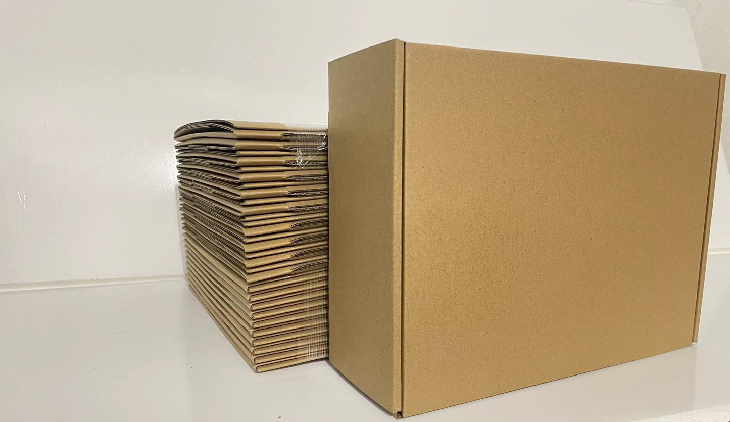 Rongyangtong 13x10x4 Inch Set of 18 Pack Brown Corrugated Shipping Boxs - Cardboard Boxes for Mailing, Packing and Literature Mailer Boxes, Small Business Mailing Bulk