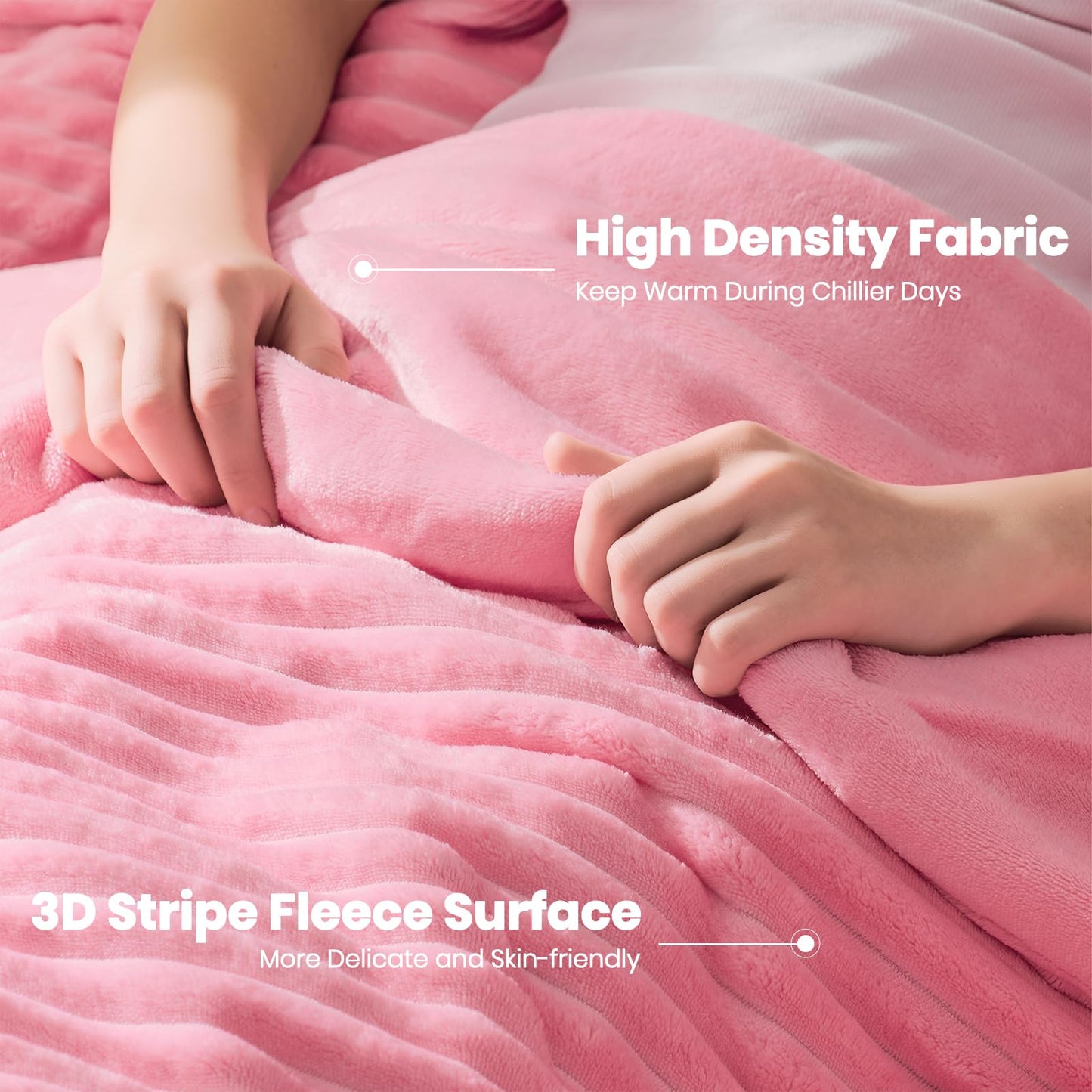 Quataly Marshmallow Queen Fleece Comforter Set Pink Faux Fur Fluffy Comforter Set Luxury Bedding Set Soft Plush Fuzzy Warm Bed Set All Season 3 Pieces (1 Shaggy Comforter, 2 Pillowcases)