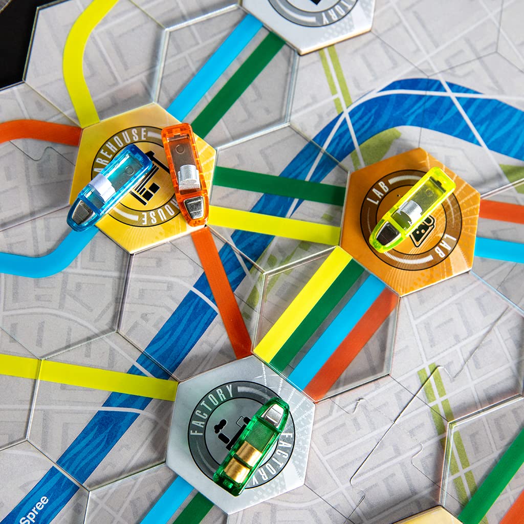 Maglev Metro Board Game, Strategy Board Game for Adults and Family, Tile Laying, Engine Building, Fun Pick Up and Deliver Gameplay, Futuristic Theme