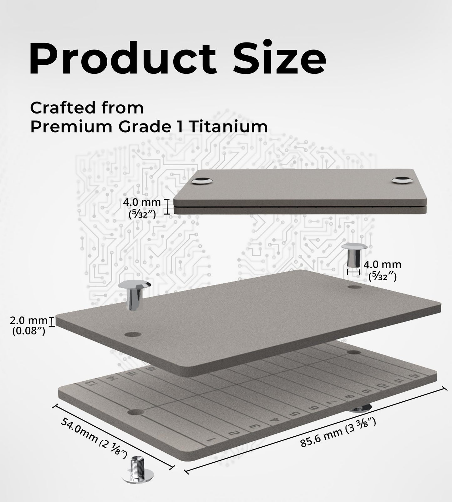 CREVIK Crypto Seed Phrase Storage - Titanium Seed Phrase Plate and Stamp Set - Offline Cold Wallet for Bitcoin Ethereum for 12-24 Words BIP39 Compatible Wallets (Ledger, Metamask & More)