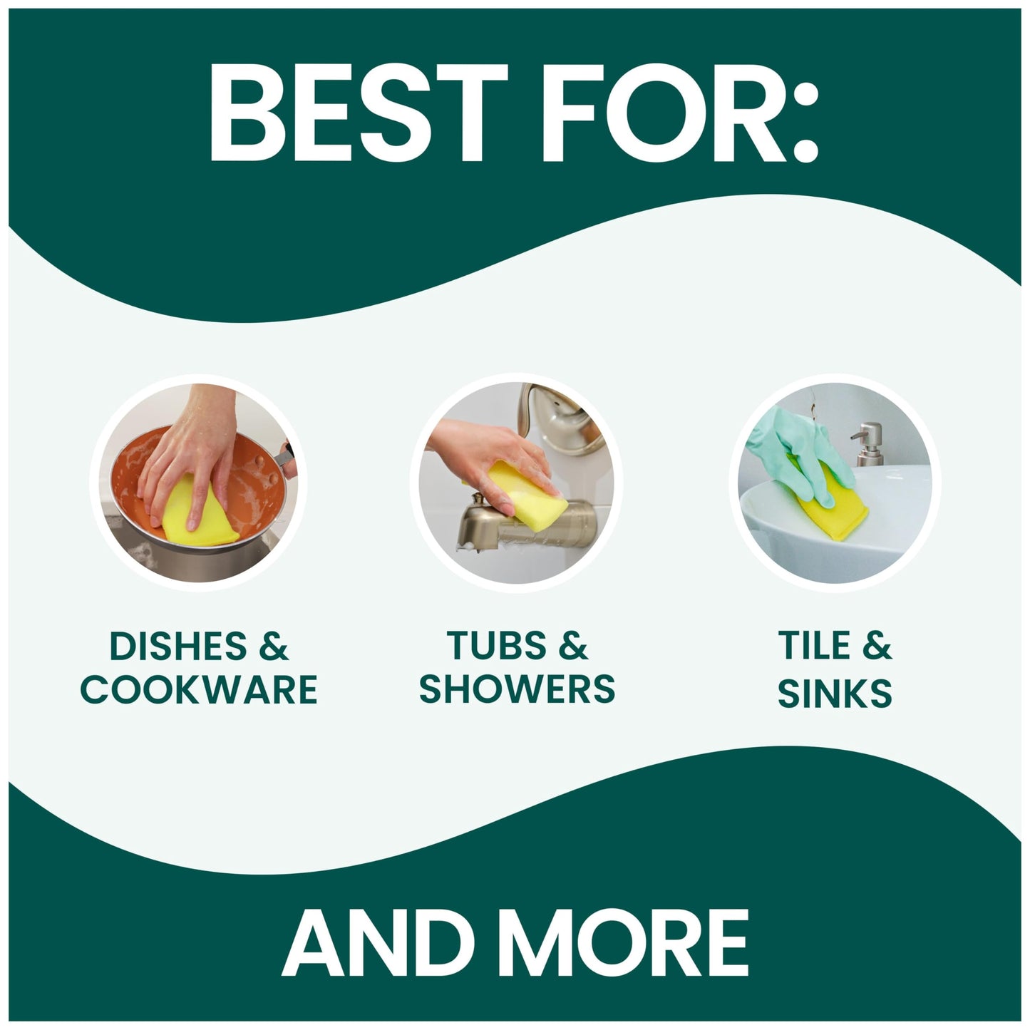 Scotch-Brite Dobie Pads, Dobie Sponge for All Purpose Cleaning of Kitchen, Bathroom, and Household, Non Scratch Dobie Cleaning Pads Safe for Non-Stick Cookware, 24 Dobie Pads