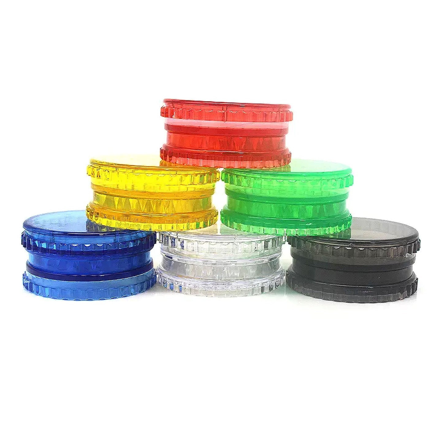24 Pack Herb Grinder, 2.3in Small Spice Grinder With Storage, Portable And Disposable Plastic Grinder, Mix