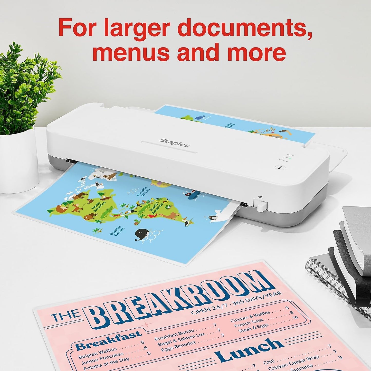 Staples Thermal Laminating Pouches, Menu Size, 12 x 18 Inches, 3 Mil, 25/Pack