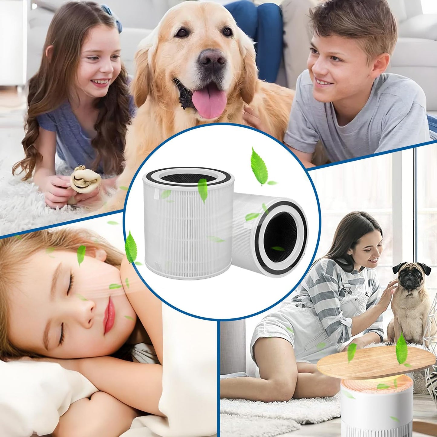 KUETERYUN W5302310 Filter Compatible with SwitchBot ‎W5302310 Air Purifier,3-In-1 Filtration &Activated Carbon Filter,2pack