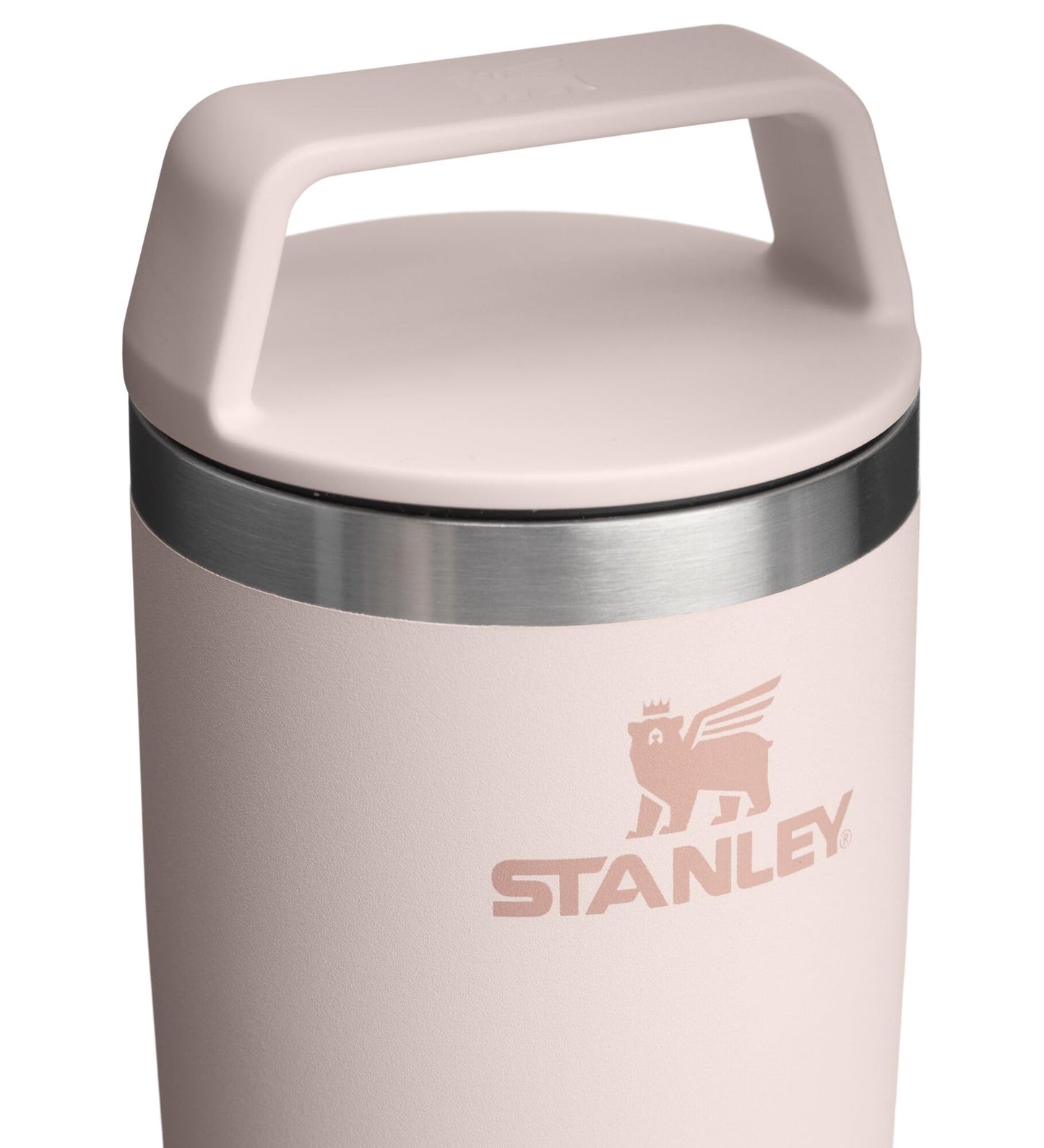 STANLEY Cafe To Go Travel Mug 20 oz | Leakproof Two-Part Drink Through Lid | Tumbler Cup for Coffee, Tea and Drinks | Insulated Stainless Steel Coffee Mug | BPA-Free | Rose Quartz