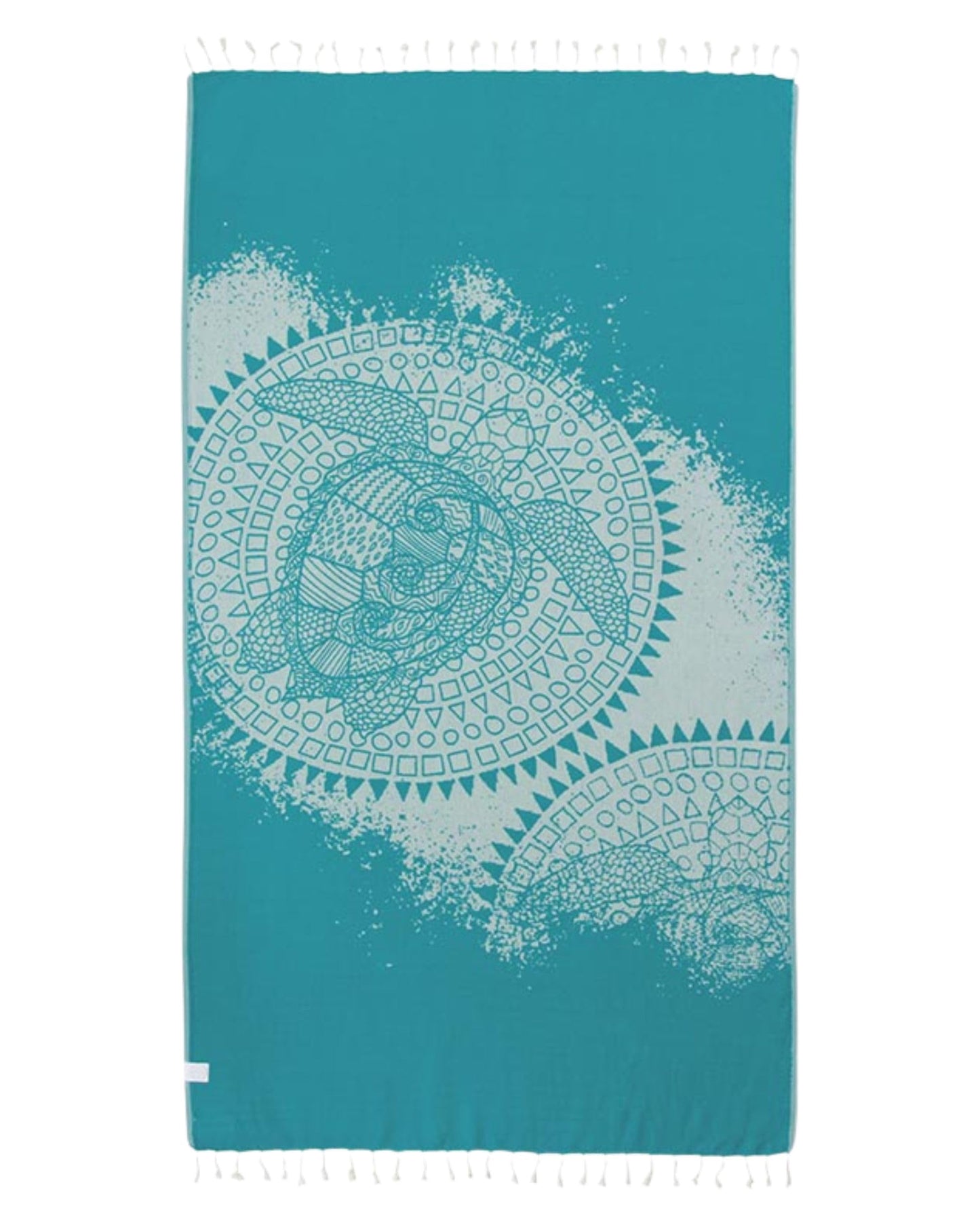 Sand Cloud Turkish Beach Towel - Sand Resistant - 100% Certified Organic Turkish Towel - Quick Dry Towel for Beach, Blanket or Bath Towel - As Seen on Shark Tank - Mandala Sea Turtle Green…