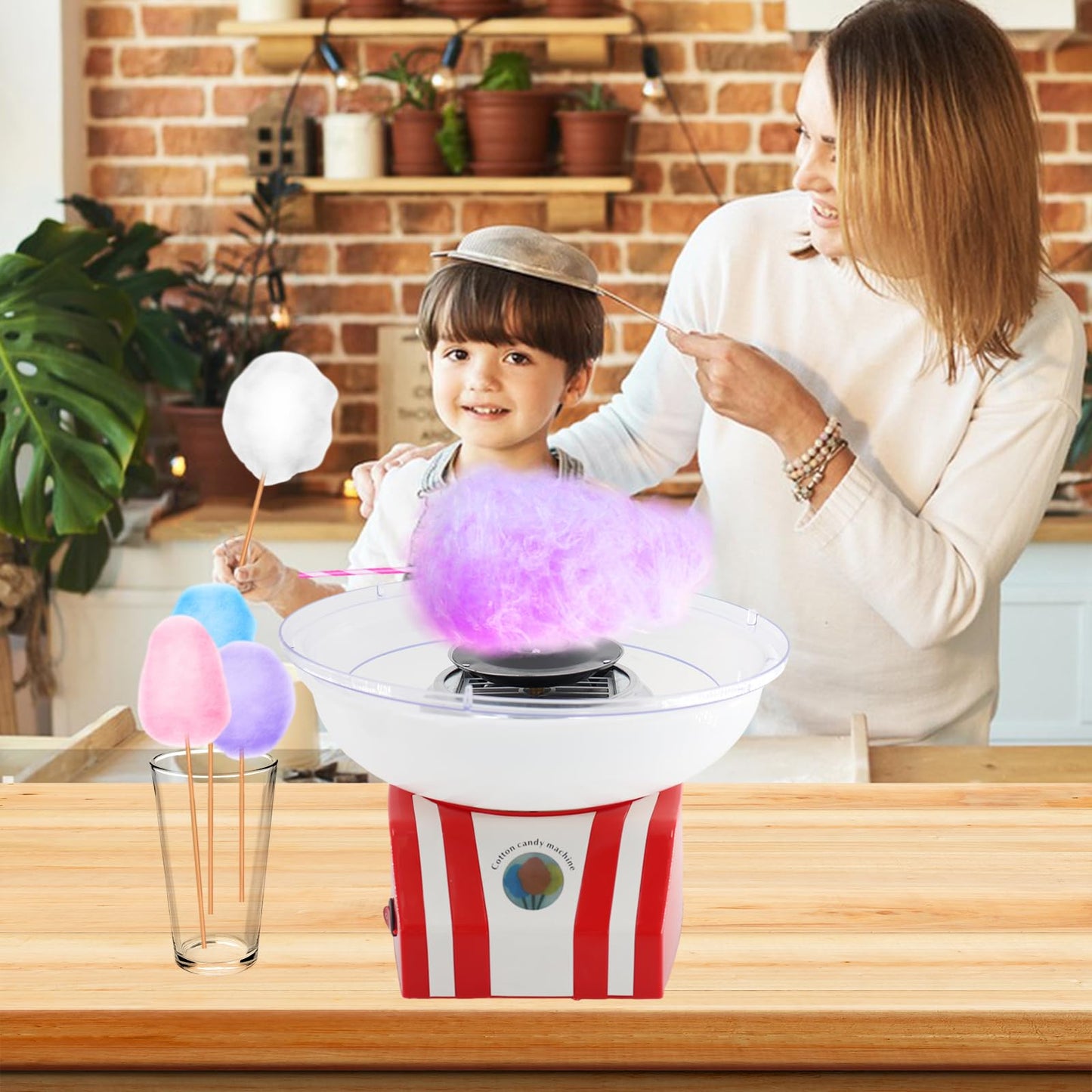 Cotton Candy Machine for Kids, Cotton Candy Maker Machine Candy Candy Floss Maker for Home Birthday Family Party Christmas Gift