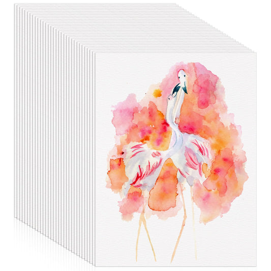 120 Sheets Watercolor Paper 8.5 x 11, 140 lb/300 GSM Cold Press Watercolor Paper Bulk White Water Color Paper for Kids Child Students Adults Artists Drawing