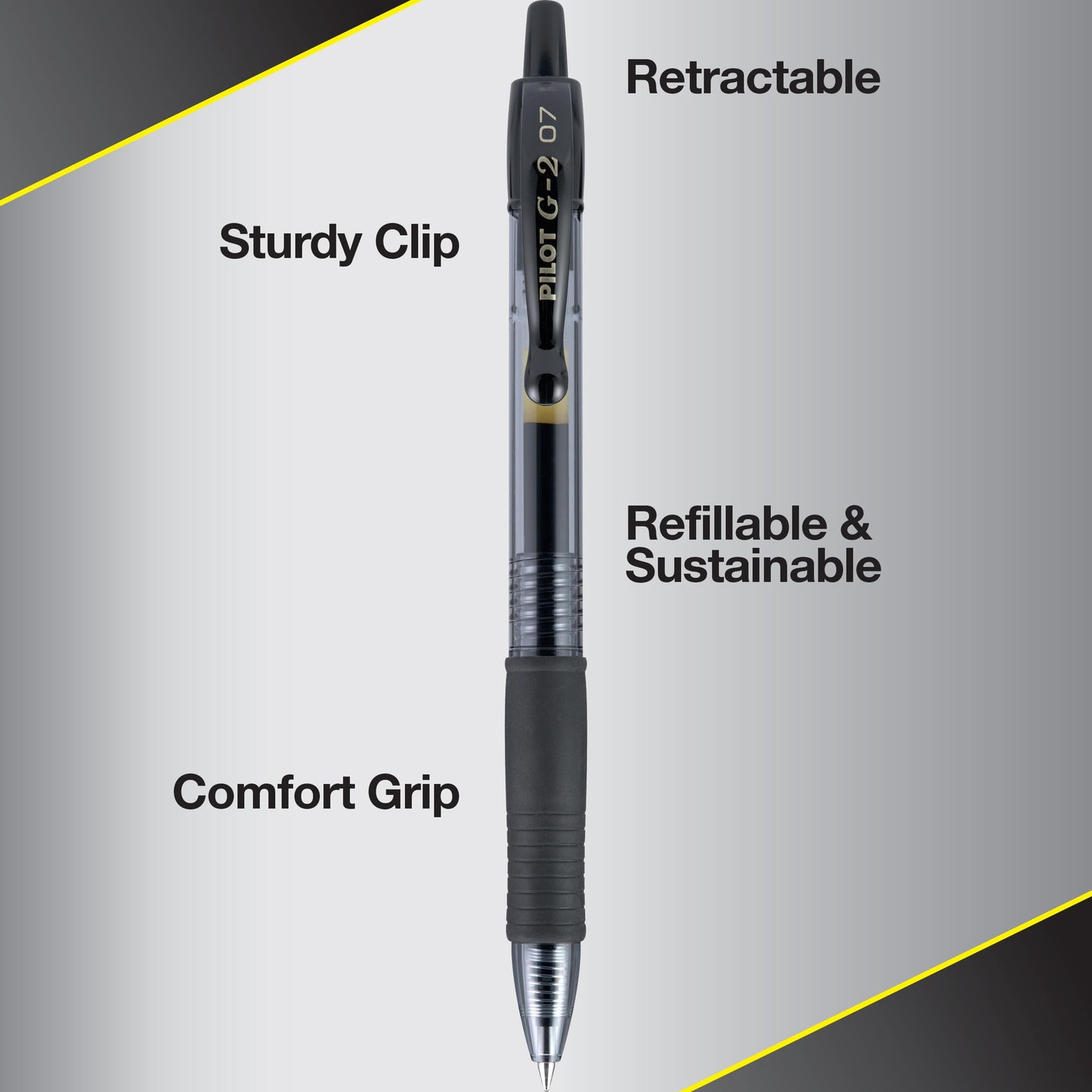 Pilot G2 Premium Refillable and Retractable Gel Ink Pens Fine Point (0.7mm), Retractable Pens, Assorted Colors, 20 Count