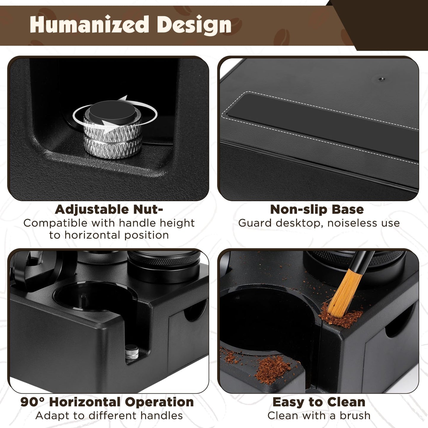 8 PCS Espresso Accessories Kit,51mm Espresso Tamper Tools,WDT Tool Espresso,Espresso Tamping Station, Distributor, Stirrer, Dosing Funnel,Puck Screen, Brush and Latte Art Pen