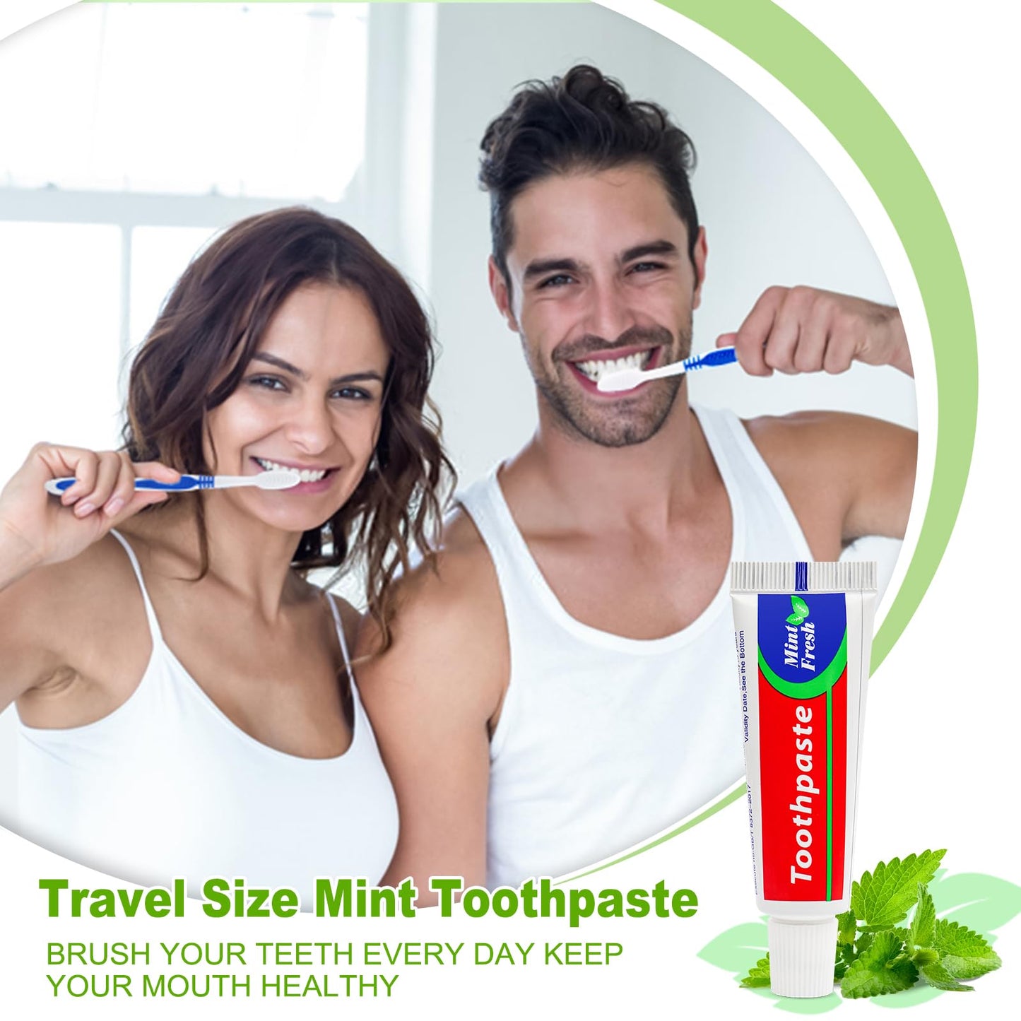 100 pcs Travel Size Toothpaste Bulk, 0.88oz/25 Grams Small Toothpaste Travel Size Bulk 4x1.4 inches Mint Mini Disposable Toothpastes for Hotel,Guests,Homeless,Charity