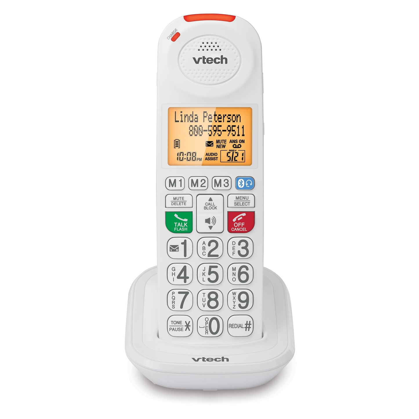 VTech SN5107 Amplified Additional Handset with Big Buttons, Large Display & 50dB Audio Assist for SN5127 & SN5147 Senior Phones