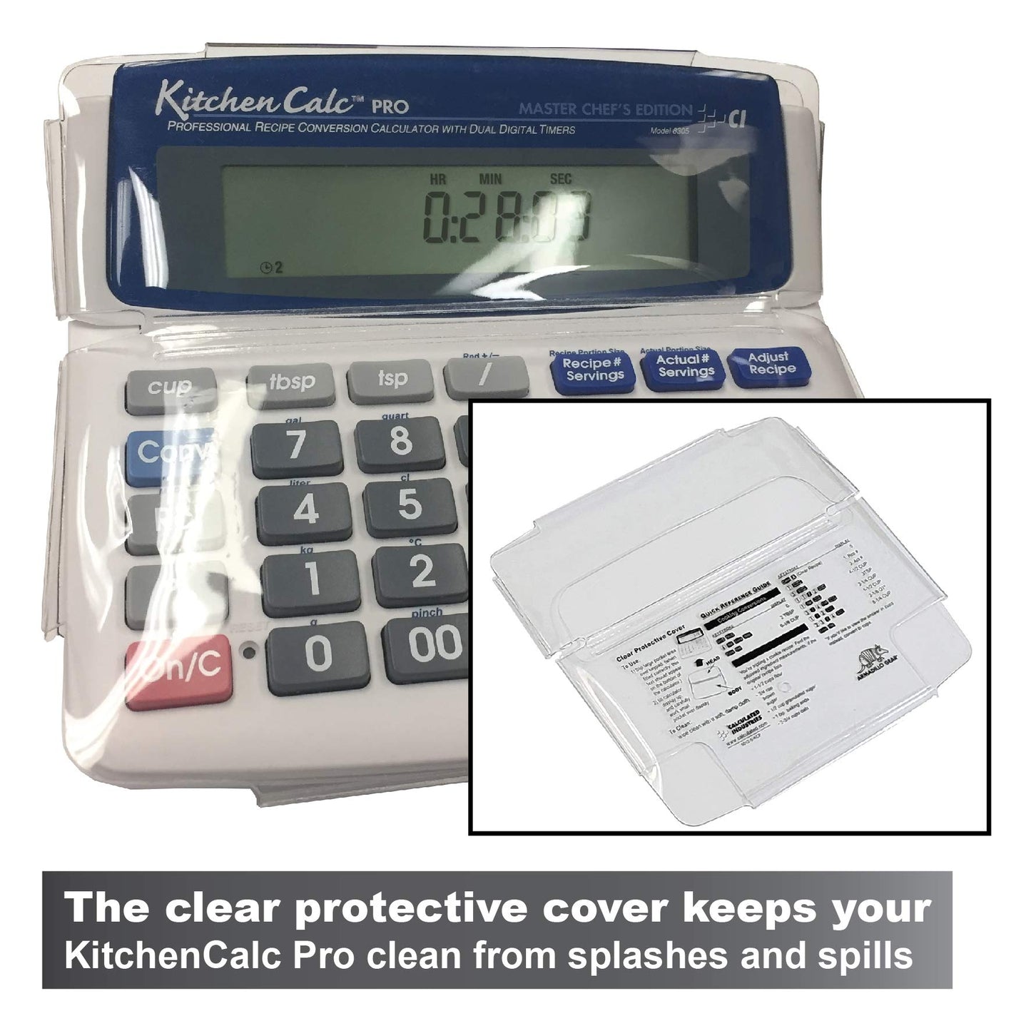 Calculated Industries 8305 KitchenCalc PRO Recipe Conversion & Culinary Math Calculator has 2 Digital Timers for Chefs, Students, Home Cooks, Bakers, Brewers & BBQers | Recipe Scaling | Portion Sizing
