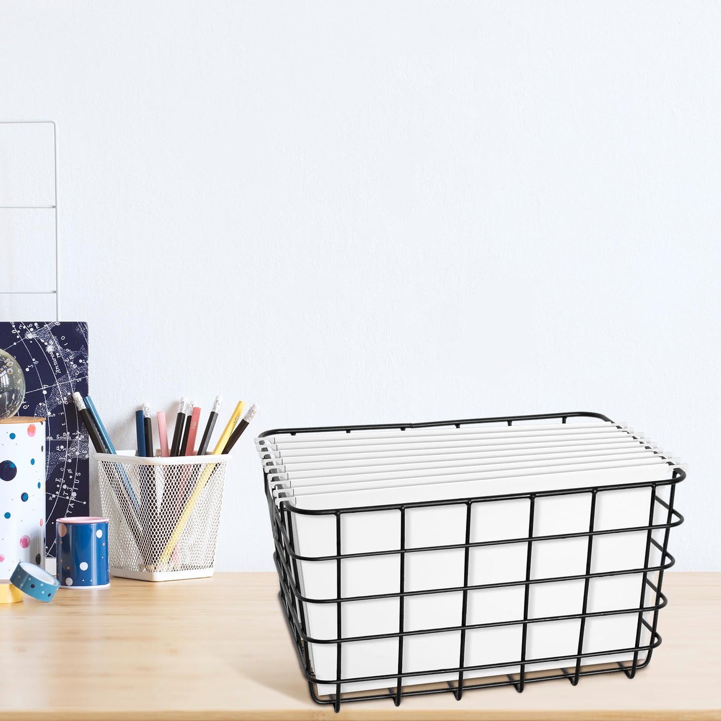 Resholder 25 Pack White Hanging File Folders Legal Size Hanging Folders with 1/5 Cut Label Tabs for Filing Cabinet Files Office, School Desktop File Storage