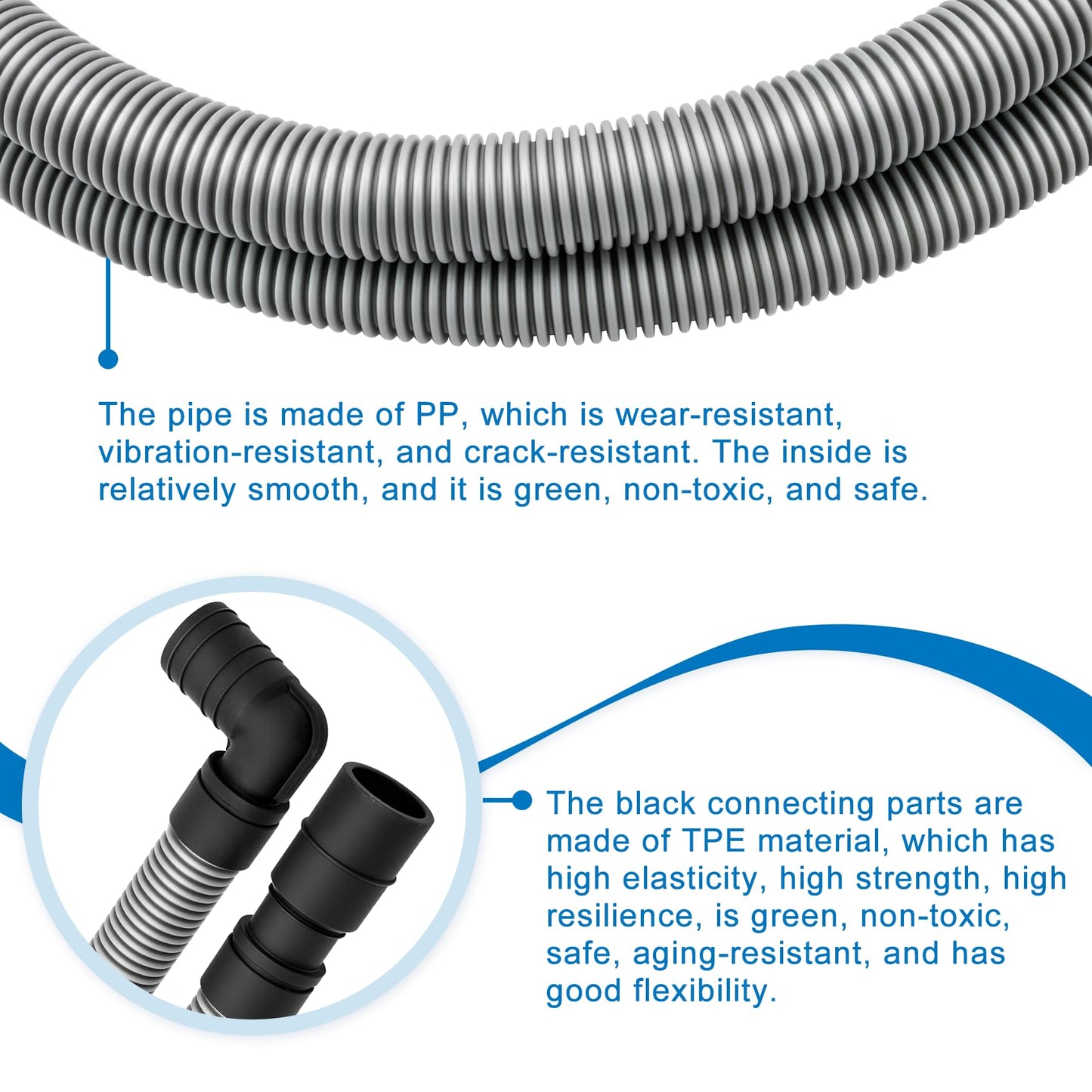 DD97-00403E (A) Drain Hose Assembly Compatible with samsung DW80K5050U DW80R9950U DW80J3020U DW80R5061U etc Dishwasher (some Models), Replace Number: AP6981640 PS12749174 EAP12749174 PD00069562 etc