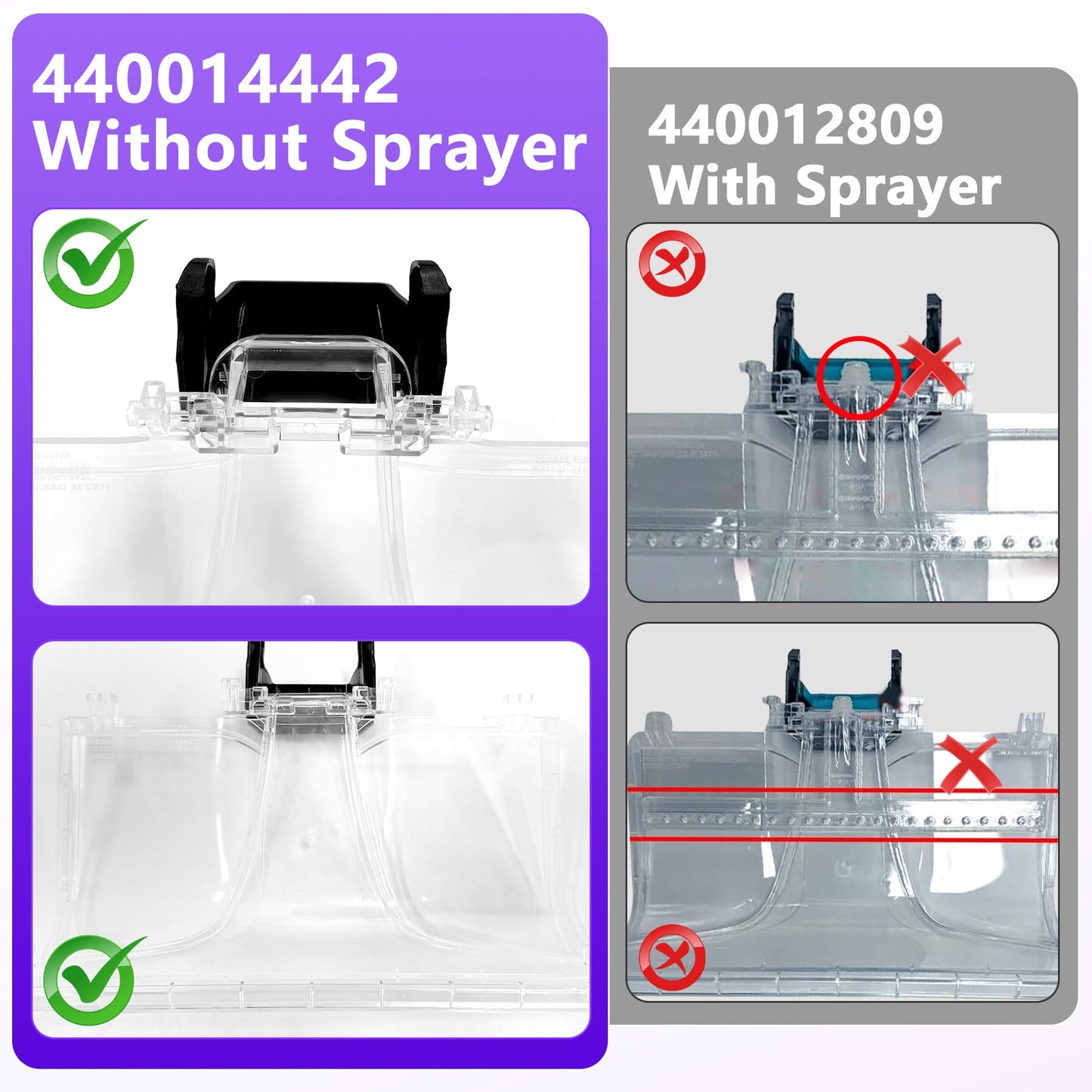 440014442 Replacement Front Floor Nozzle Assembly Fits for Hoover Carpet Cleaner Replacements Parts Compatible with SmartWAsh Gen 2 SmartWash PET FH52000G FH52001G FH52002G FH53000 (Without Sprayer)