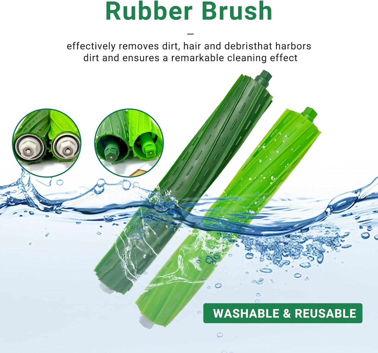 Parts accessories Compatible for iRobot Roomba e5 e6 i1 i2 i3 i4 i5 i6 i7 i8 j5 j6 j7 j8 and all Plus i e j Series Vacuum Cleaner 2 Set Roller Brushes 8 HEPA Filters 8 Side Brushes 1 caster wheel