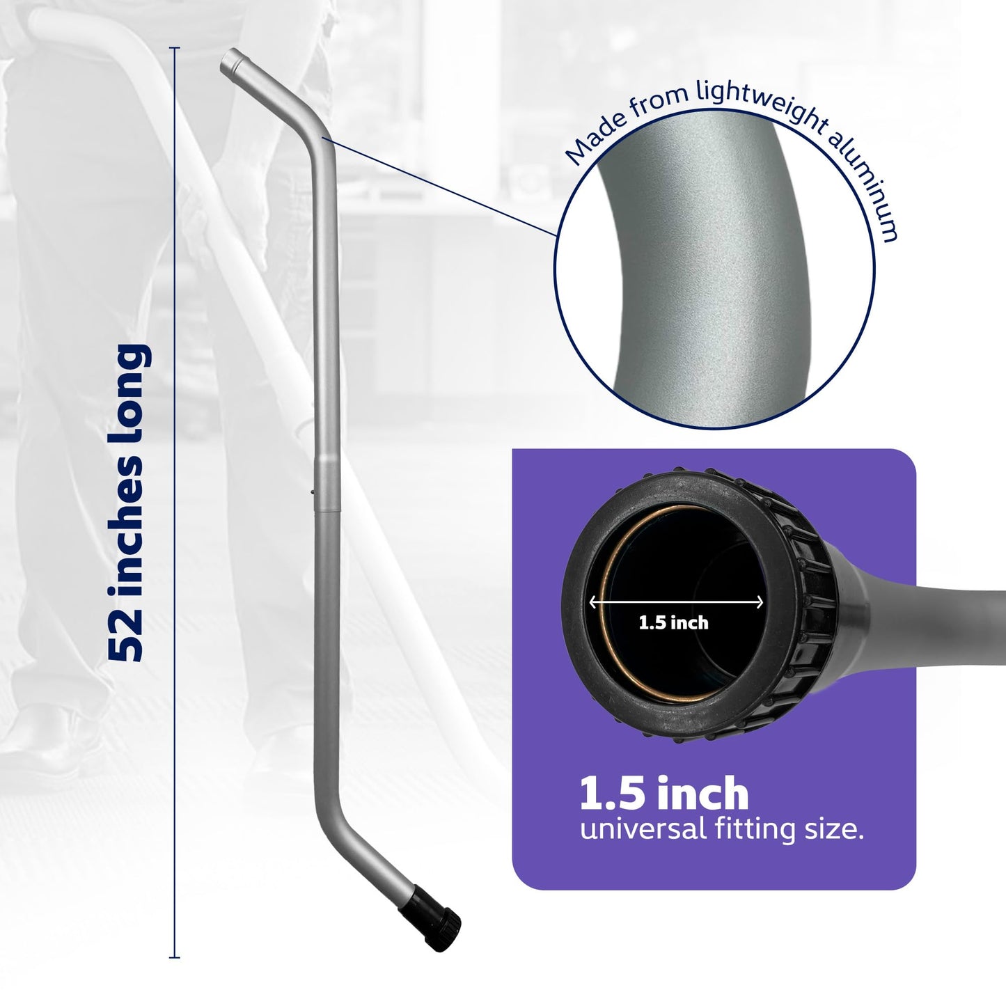Vacuum Wand Replacement. Compatible with Proteam Backpack Vacuum Parts, Hoover Backpack Vacuum C2401, Floor Tools, 1.5" Fitting size. Parts & Accessories. Vacuum cleaners for Home, Commercial Cleaning