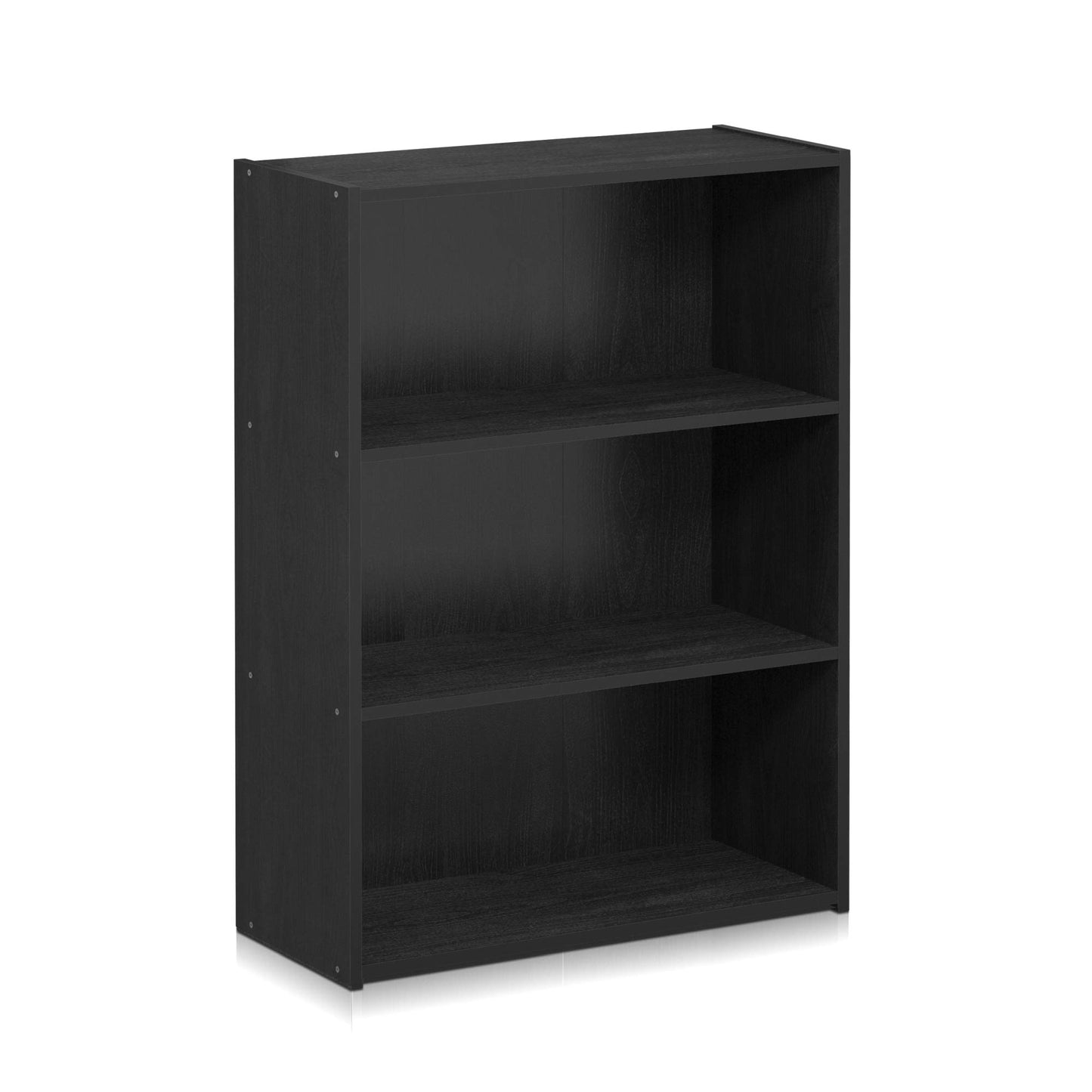Furinno PASIR Book Shelf, 3-Tier Bookshelf, Storage Shelves Bookcase, 9.7 x 23.7 x 31.5, for Living Room, Bedroom, Home Office, Americano