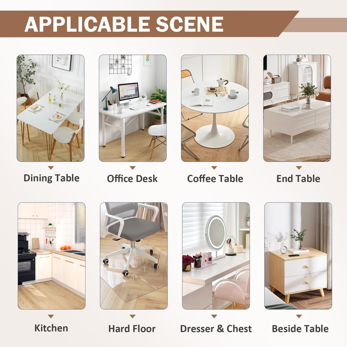 LovePads Clear Table Cover Protector, 36 x 60 Inch 2mm Thick Plastic Table Cover, Table Protector for Dining Room Table, Waterproof Dresser Cover Top for Kitchen, Coffee, Writing Desk