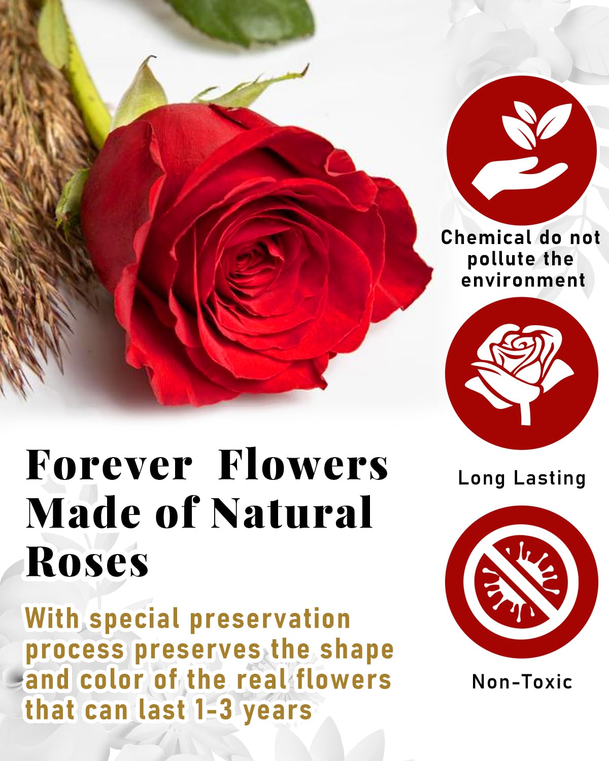 Changshunqi 16 Flowers Forever Preserved Roses in Heart Box, Preserved Flowers for Delivery Birthday Gifts Women Anniversary Forever Flowers for Mothers Gift Real Rose Forever Gifts for Women Mom Wife