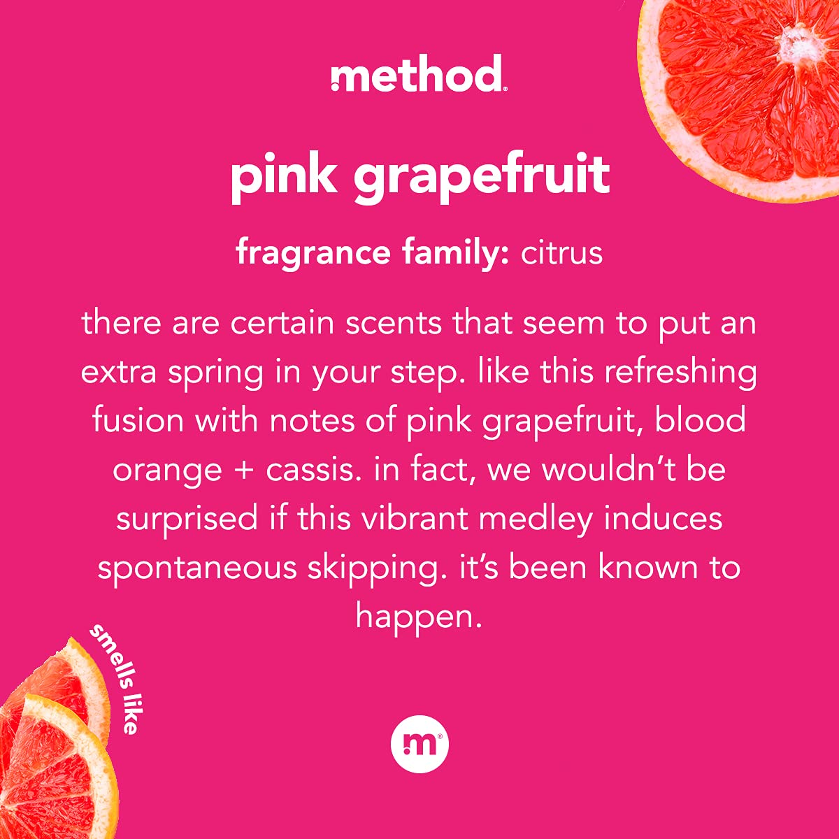Method All-Purpose Cleaner Spray, Pink Grapefruit, Perfect for Most Counters, Tiles, Stone, and More, 28 oz Spray Bottles, (Pack of 8)