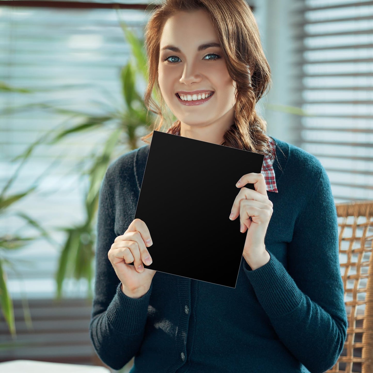 TANEMUDO 60 Pack 2 Pocket Glossy Paper Folders for Letter Size Papers in Glossy Laminated Bulk Presentation Portfolio Folders for Office, School, Teacher (Black)
