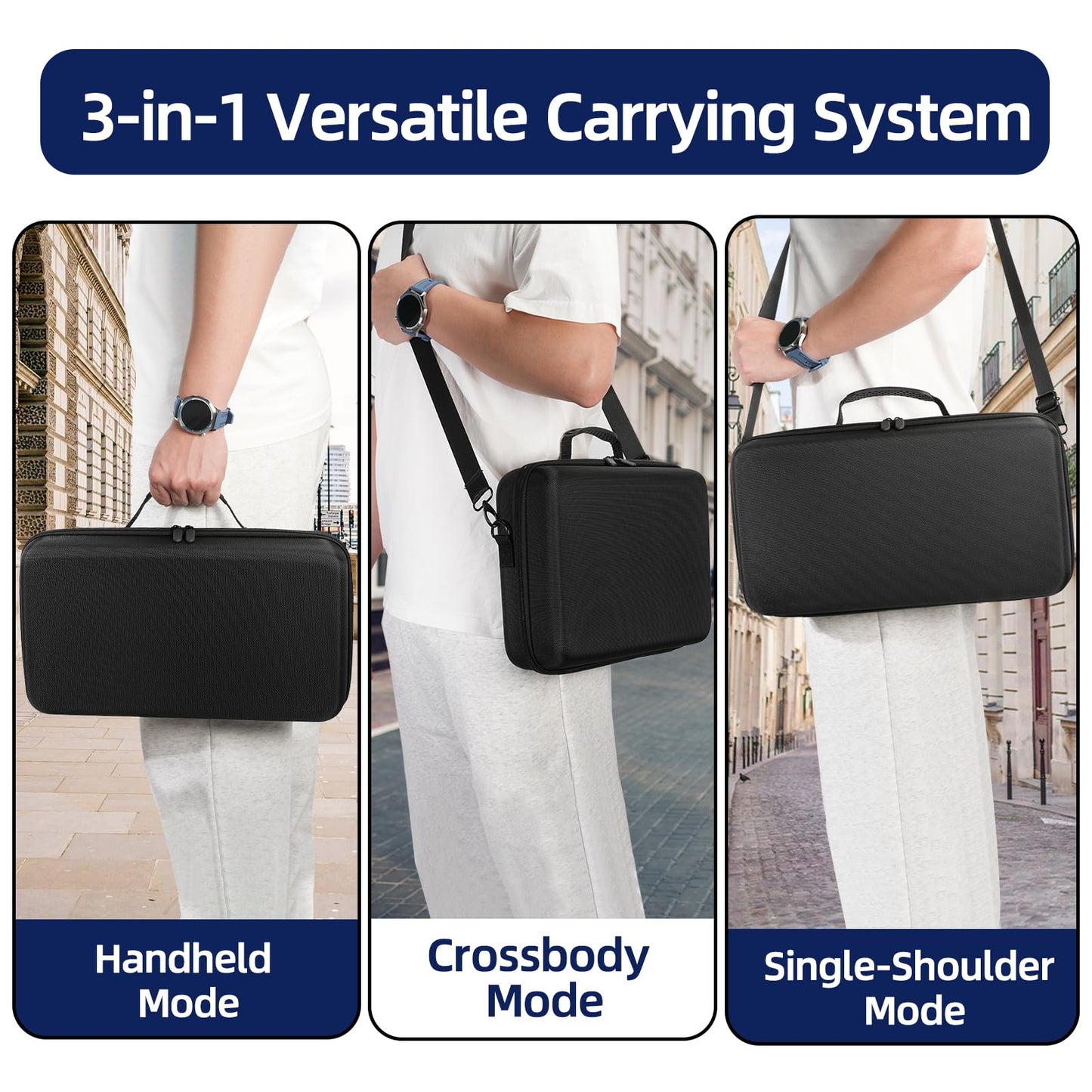 HESPLUS Hard Travel Case for Canon PIXMA TR160 / TR150 / iP110 Wireless Mobile Printer, Printer Storage Bag Organizer with Adjustable Shoulder Strap (Case Only)