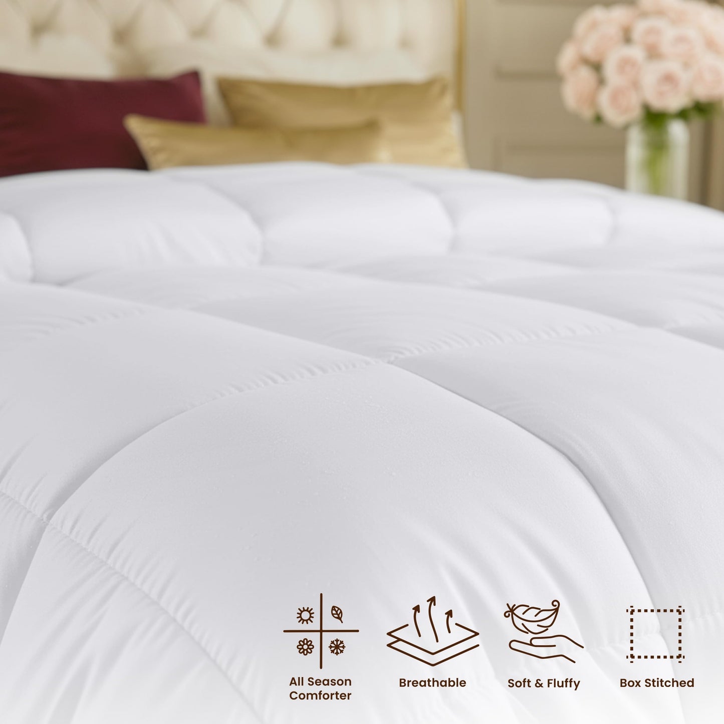 Utopia Bedding White Comforter King Size, Duvet Insert, Down Alternative Comforter