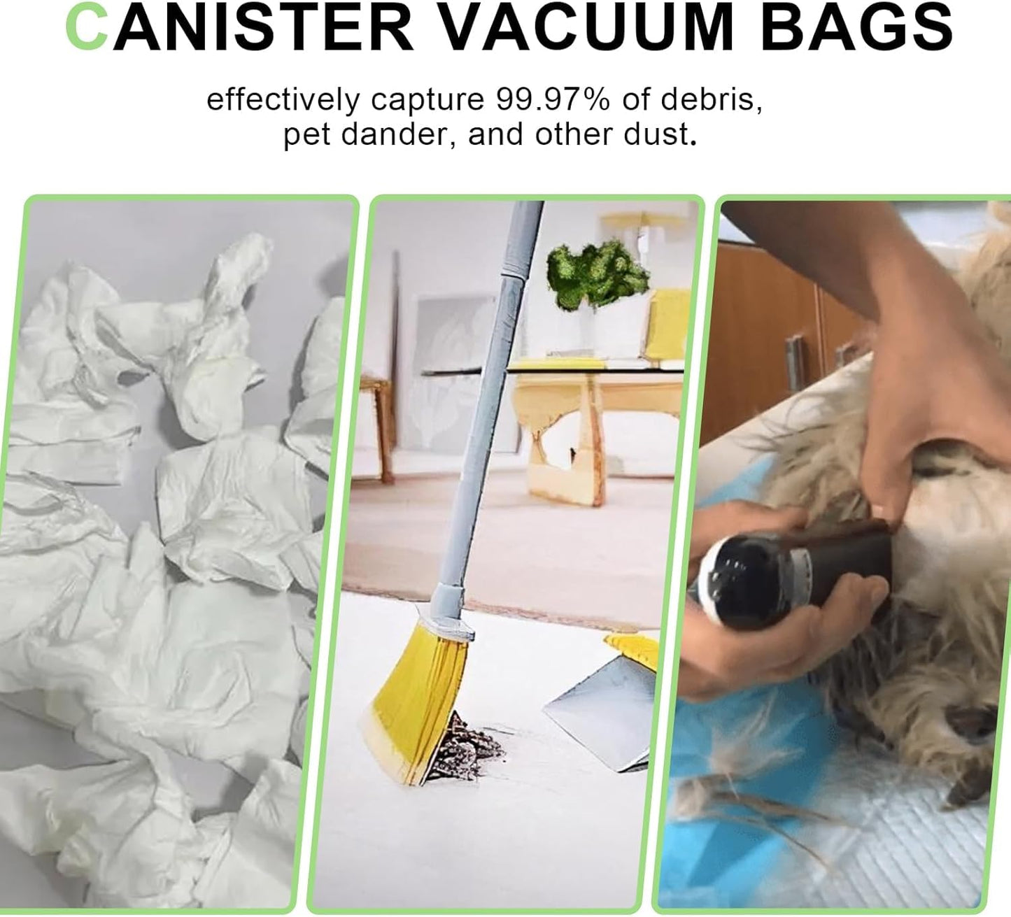 40 Pack 50558 Type C/Q Vacuum Cleaner Bags Compatible with Kenm.ore Canister Type C/Q 5055,50557,50558 (40)